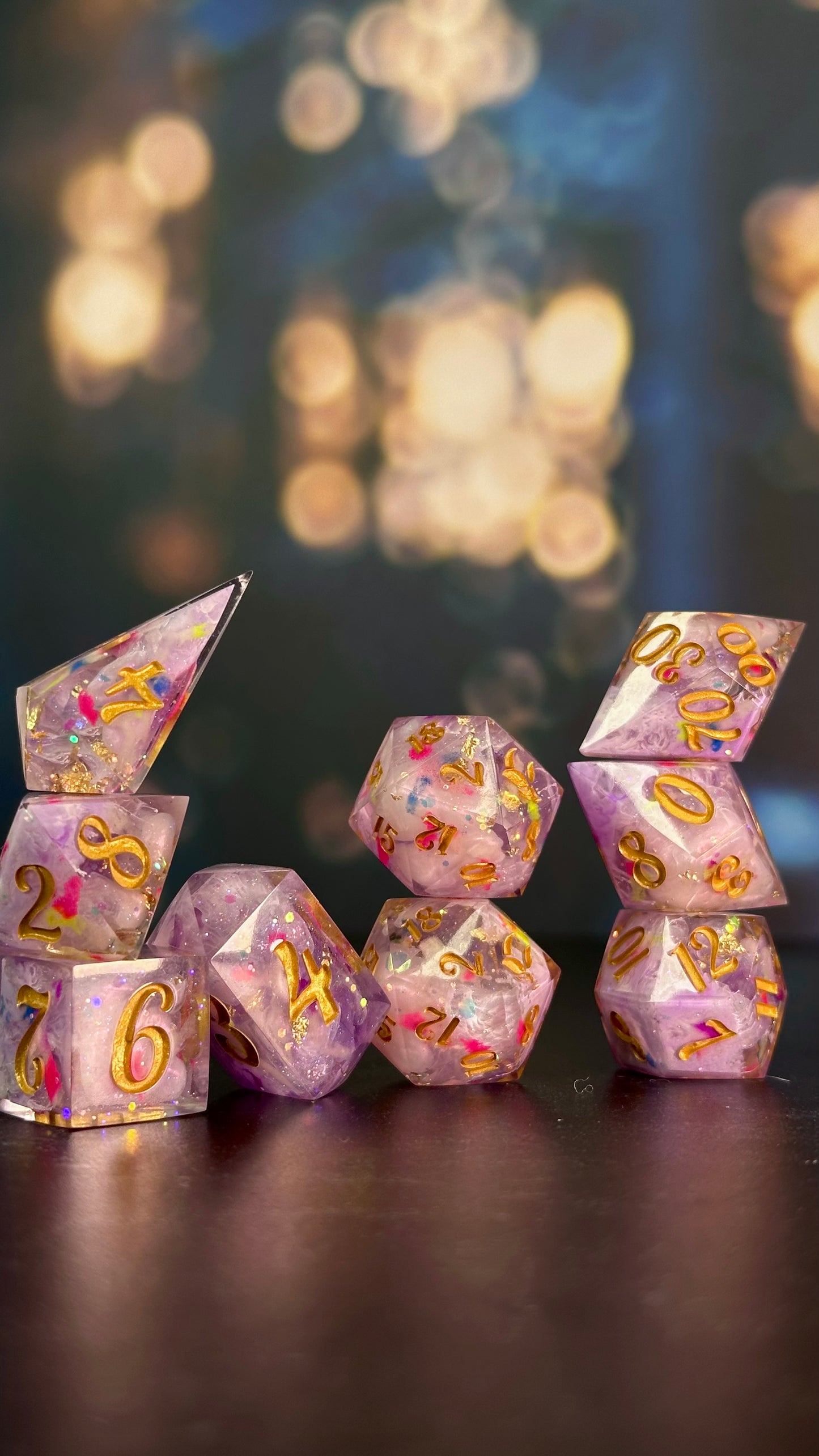 We can't fix it if we never face it- Pobody's Nerfect - 8 piece polyhedral dice set (Large)