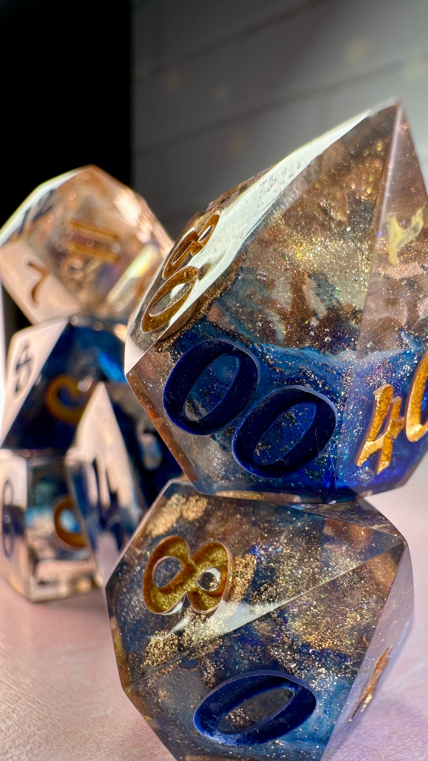 River Song-8 piece polyhedral dice set (Large)