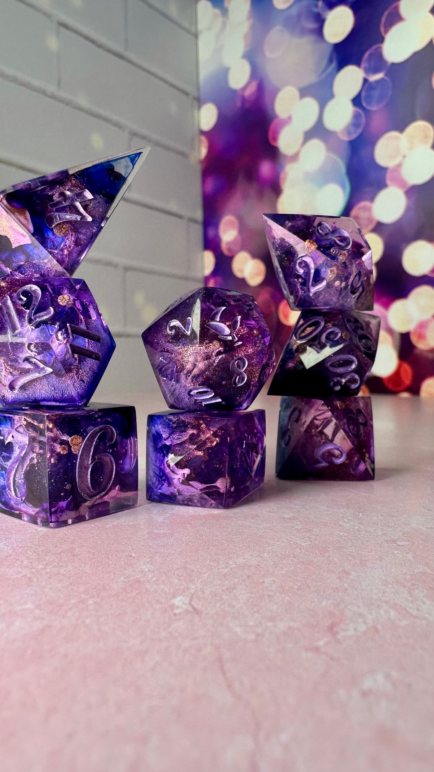 Agatha Harkness-Pobody's Nerfect - 8 piece polyhedral dice set (Large)