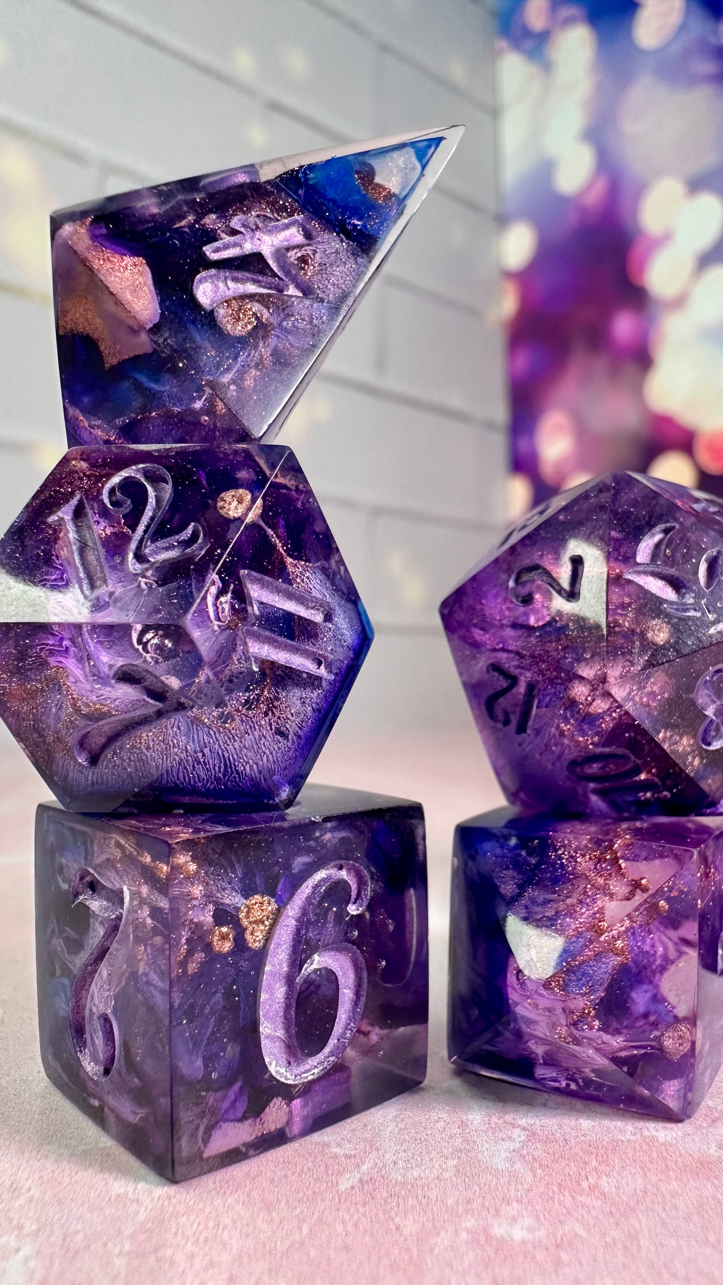 Agatha Harkness-Pobody's Nerfect - 8 piece polyhedral dice set (Large)