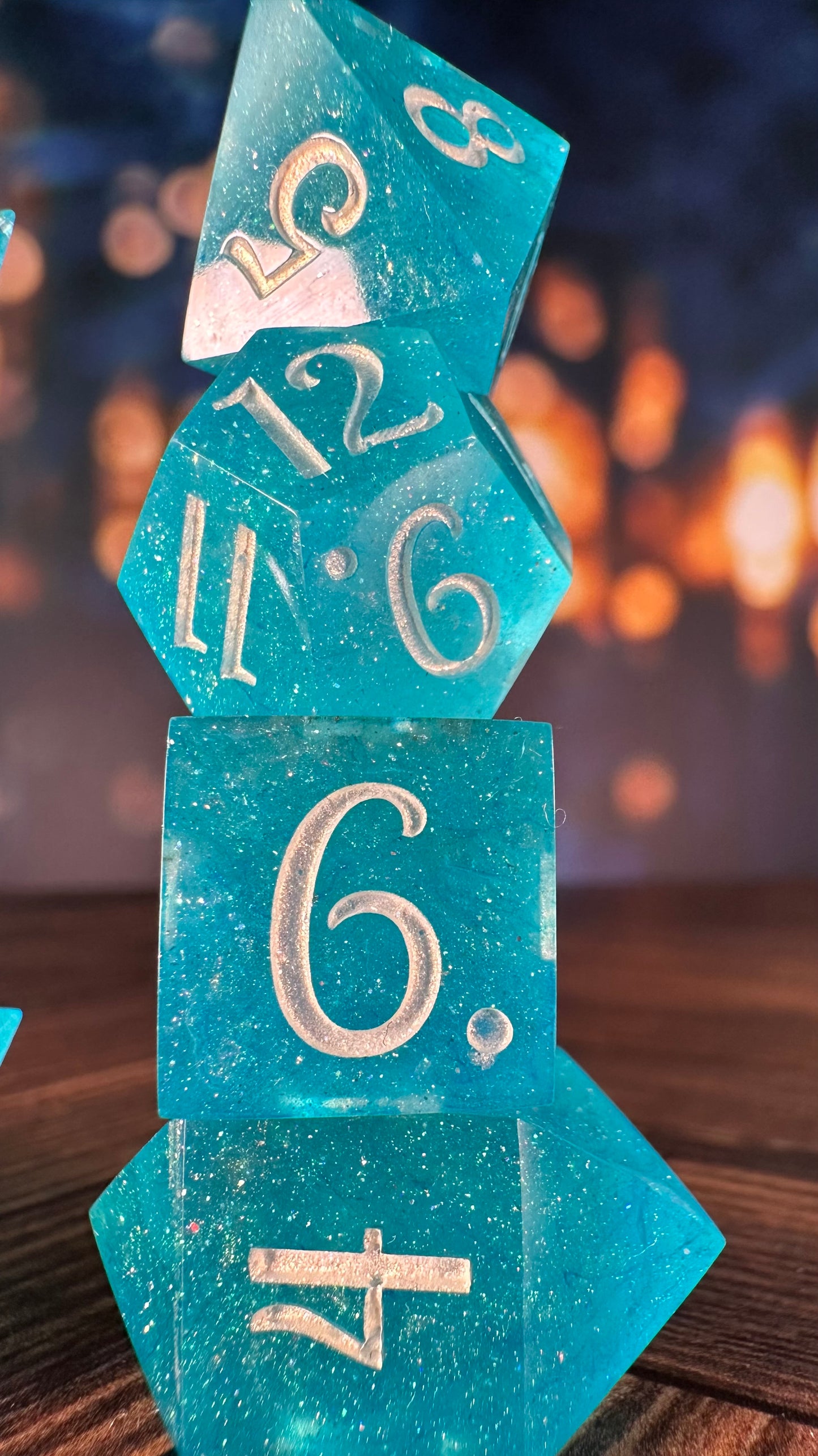 Many Waters- 8 piece polyhedral dice set