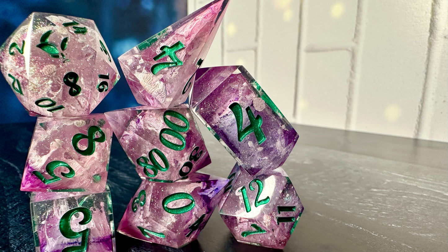Unadulterated Loathing - 8 piece polyhedral dice set (Large)