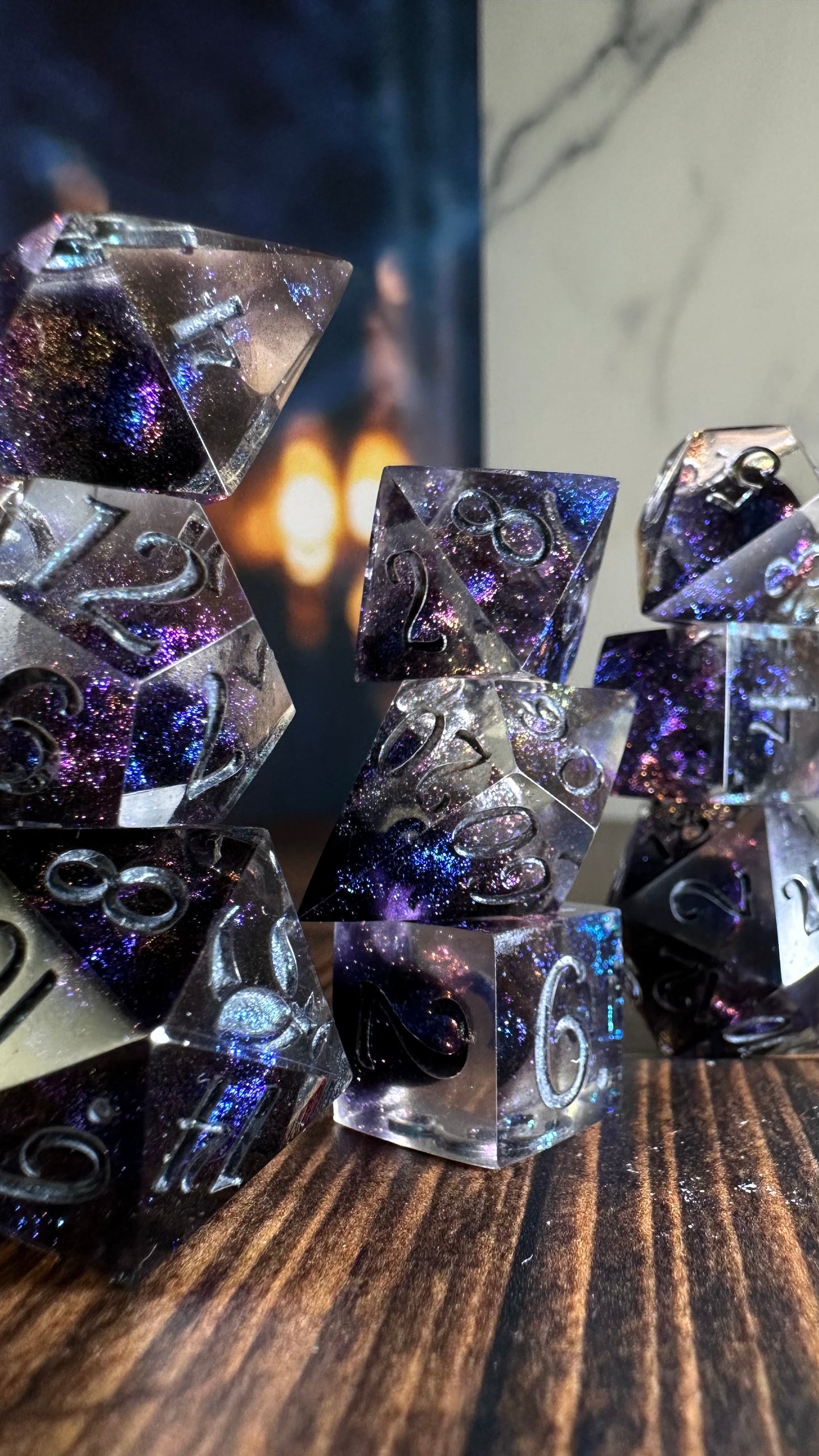 Cave of Princes- 8 piece polyhedral dice set