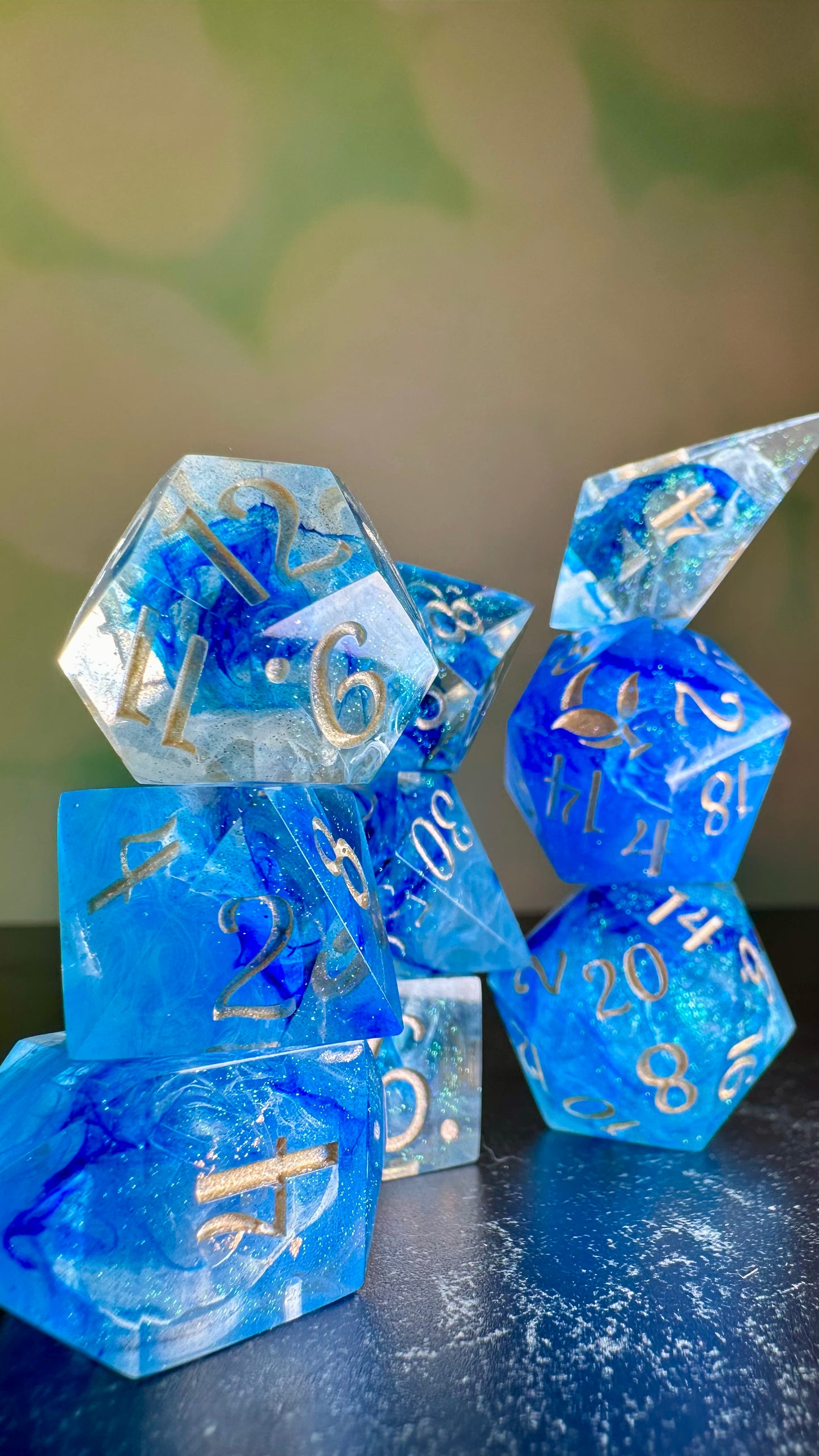 Weather Mage- 8 piece polyhedral dice set