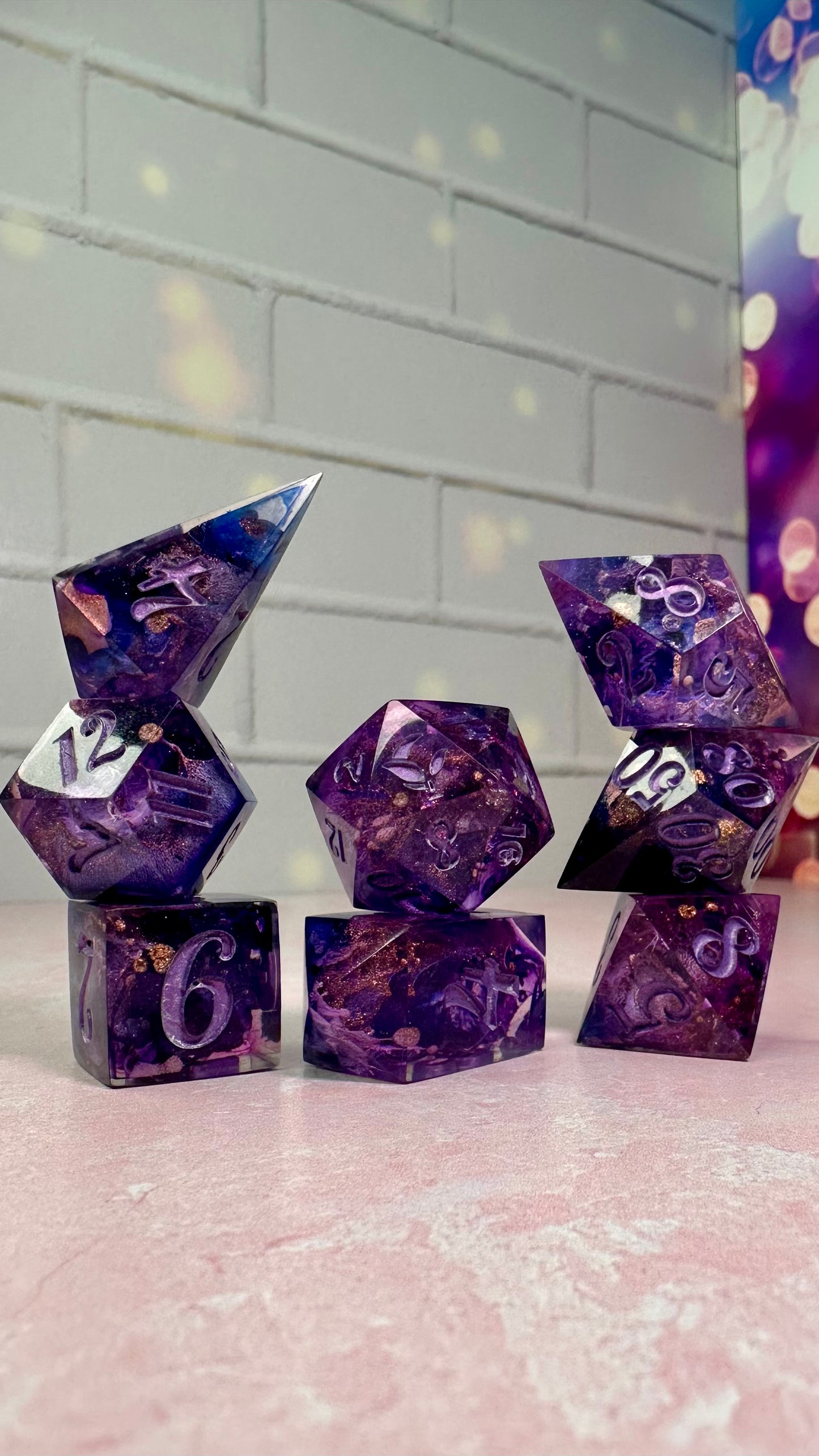 Agatha Harkness-Pobody's Nerfect - 8 piece polyhedral dice set (Large)