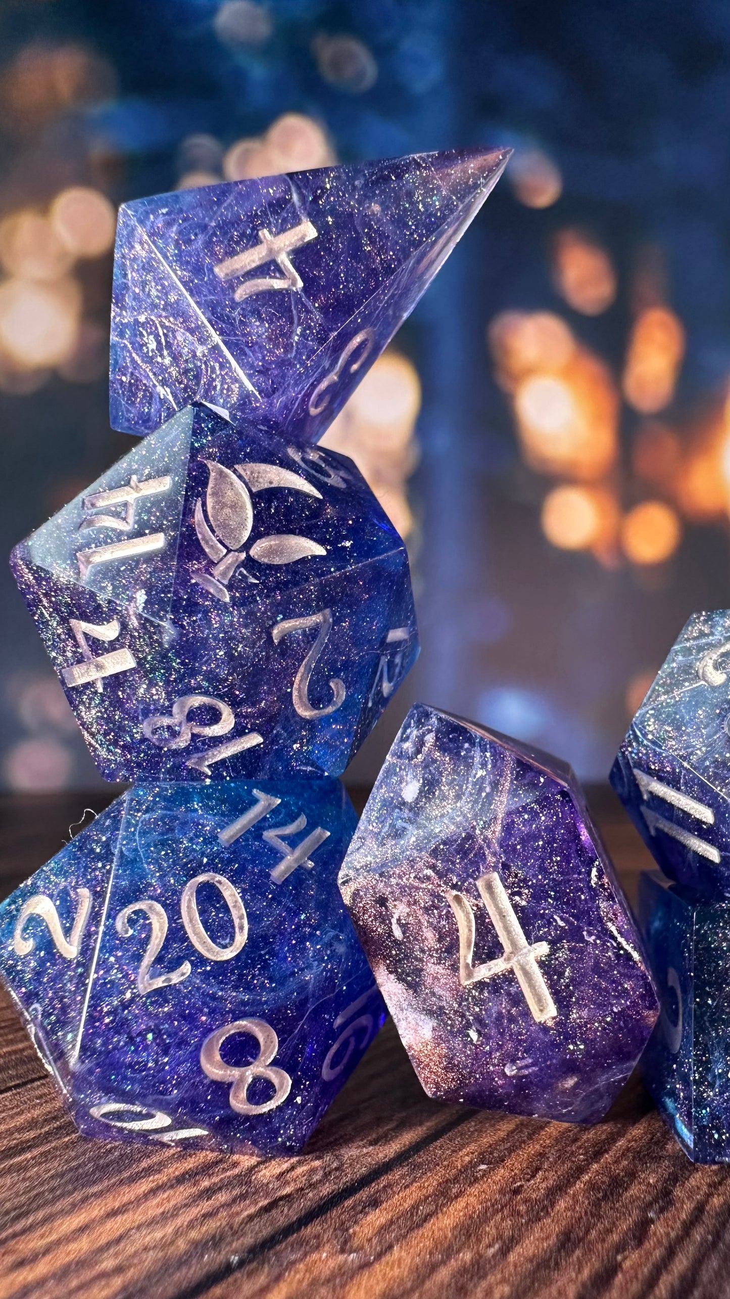 Super Powerful and Special Magic Starborn Princess- 8 piece polyhedral dice set