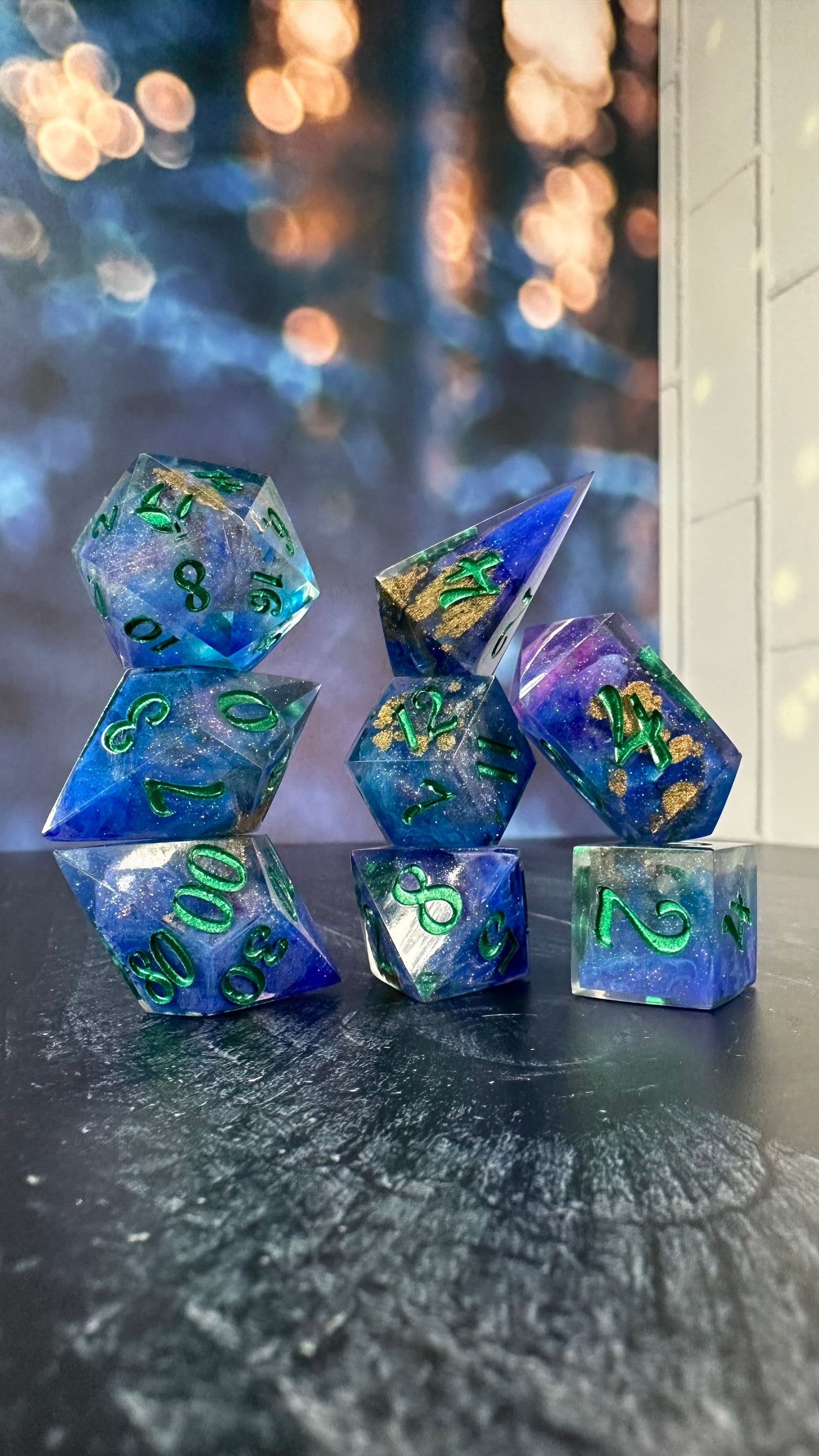 “I happen to be genuinely self-absorbed and deeply shallow.”- 8 piece polyhedral dice set (Large) Pobody's Nerfect