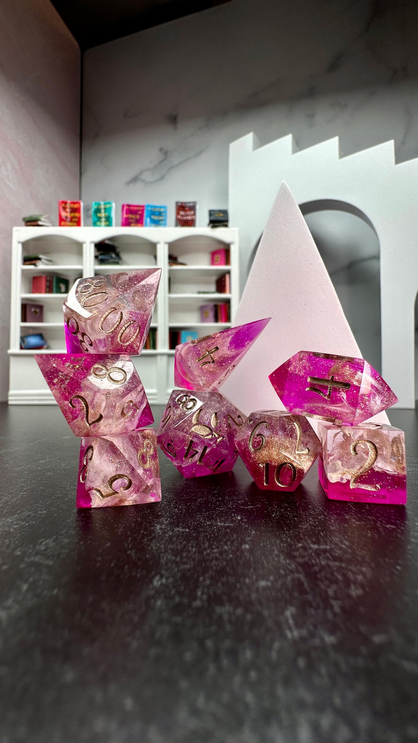 Starfall Dawn- 8 piece polyhedral dice set-Pobody's Nerfect
