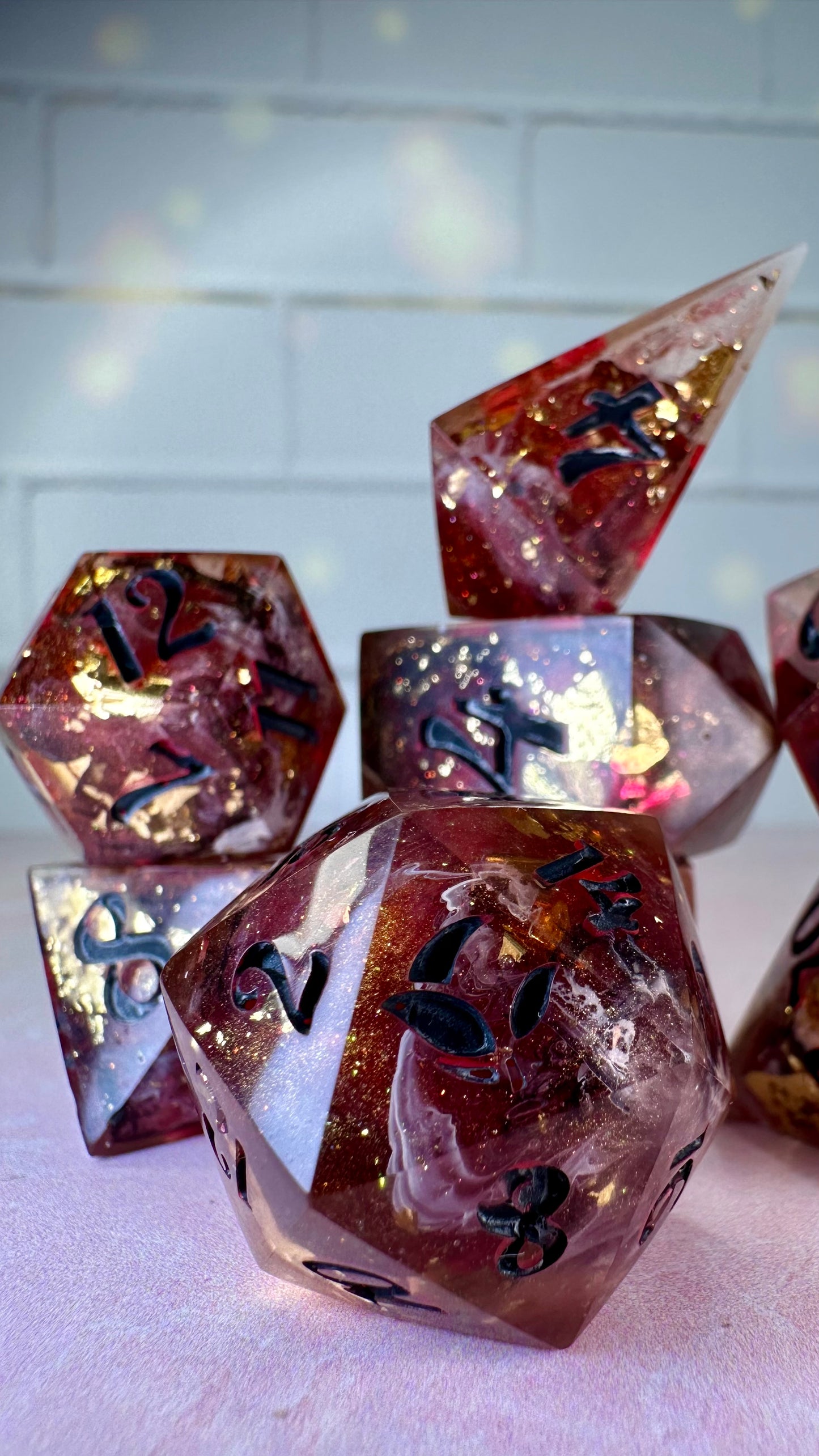 Mother Koril- 8 piece polyhedral dice set (Large) Pobody's Nerfect
