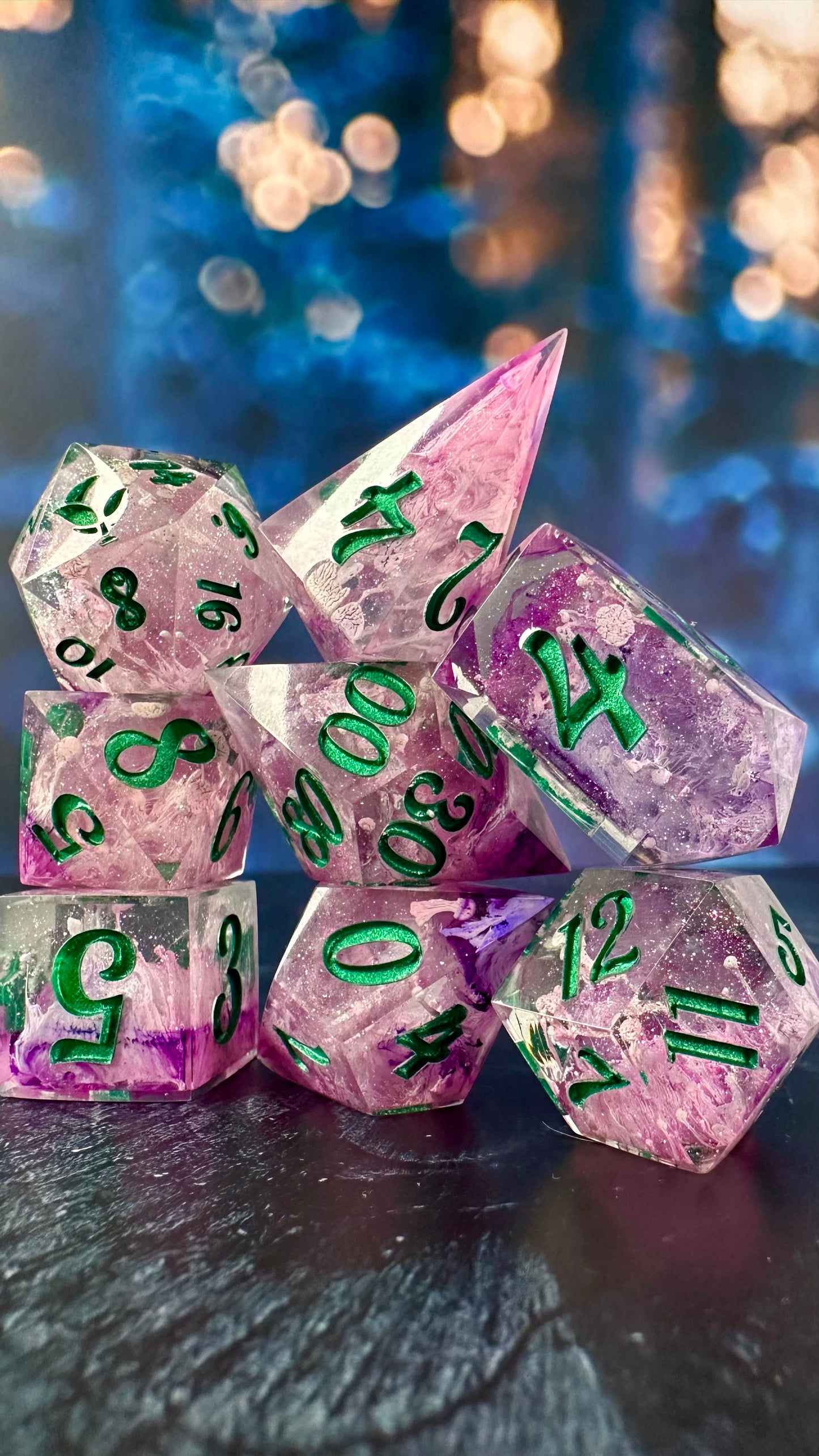 Unadulterated Loathing - 8 piece polyhedral dice set (Large)
