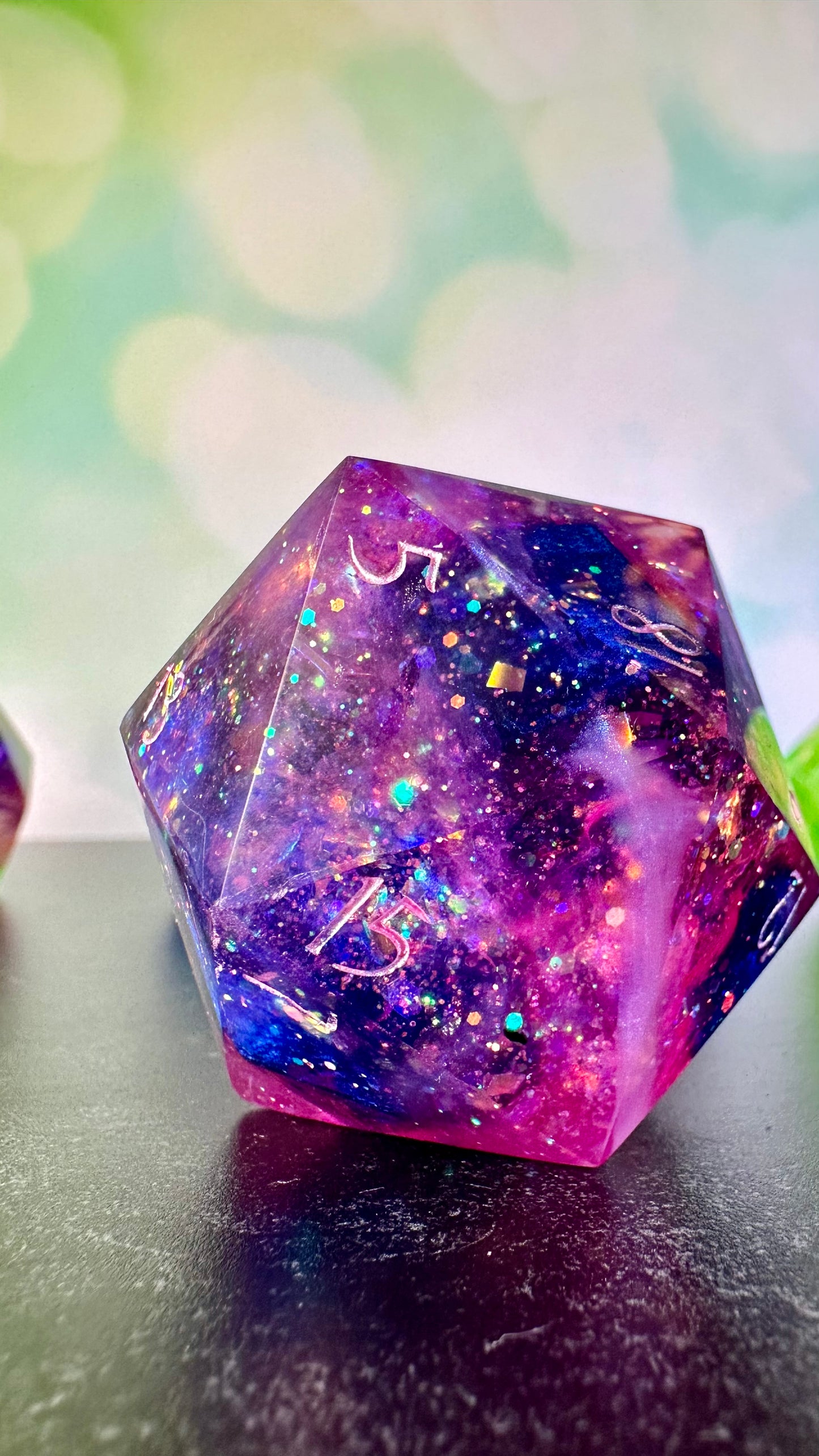 Bi Pride- 60 MM Logo d20 Paperweight Chonk (Beta) Pobody's Nerfect