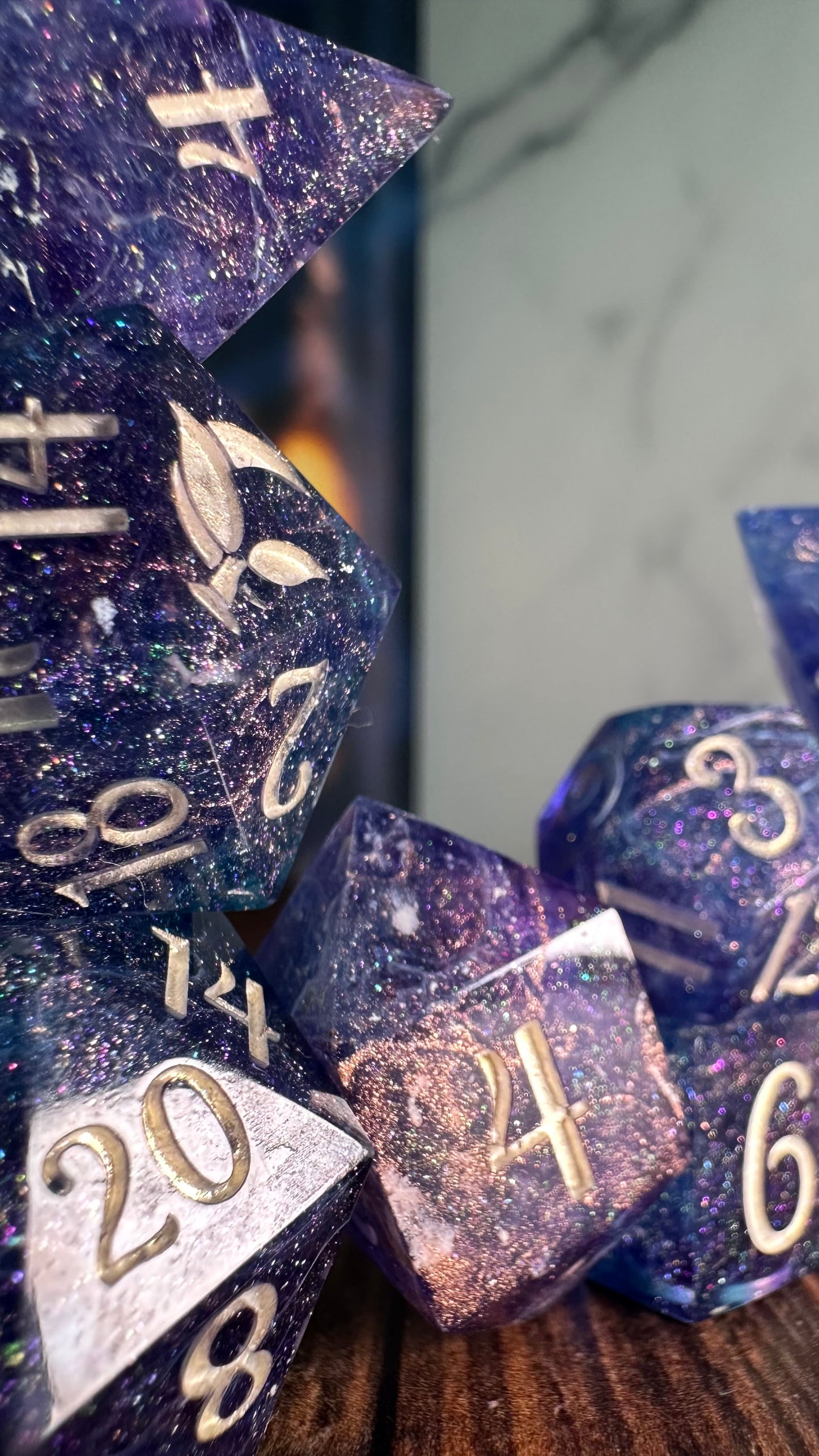 Super Powerful and Special Magic Starborn Princess- 8 piece polyhedral dice set