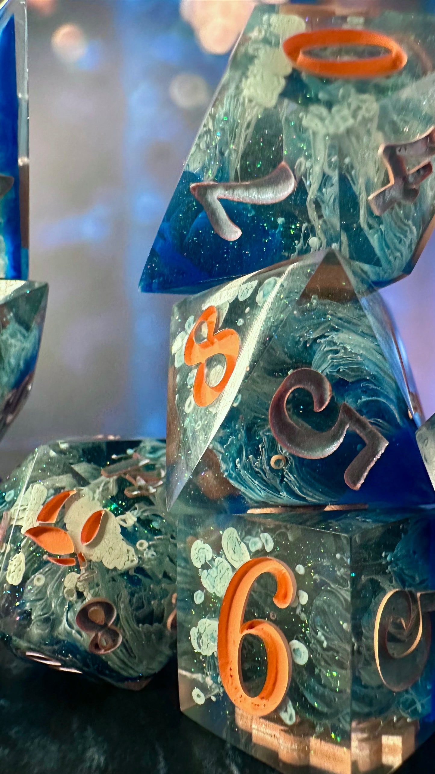 Dear Old Shiz - 8 piece polyhedral dice set (Large)