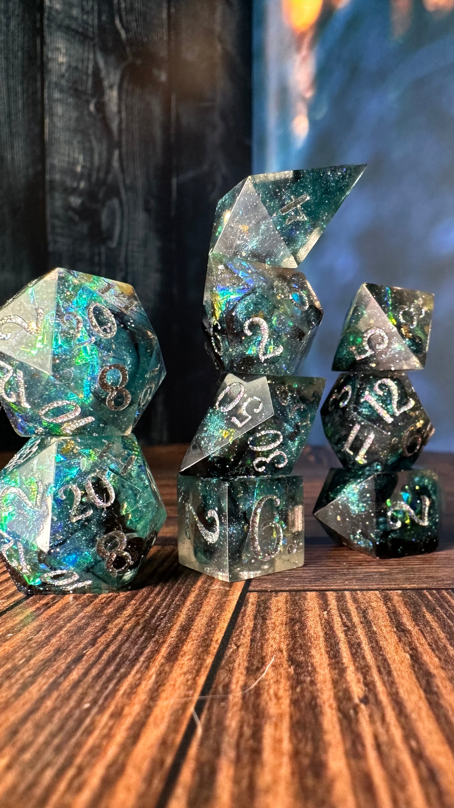 Morpheus 8 piece polyhedral dice set