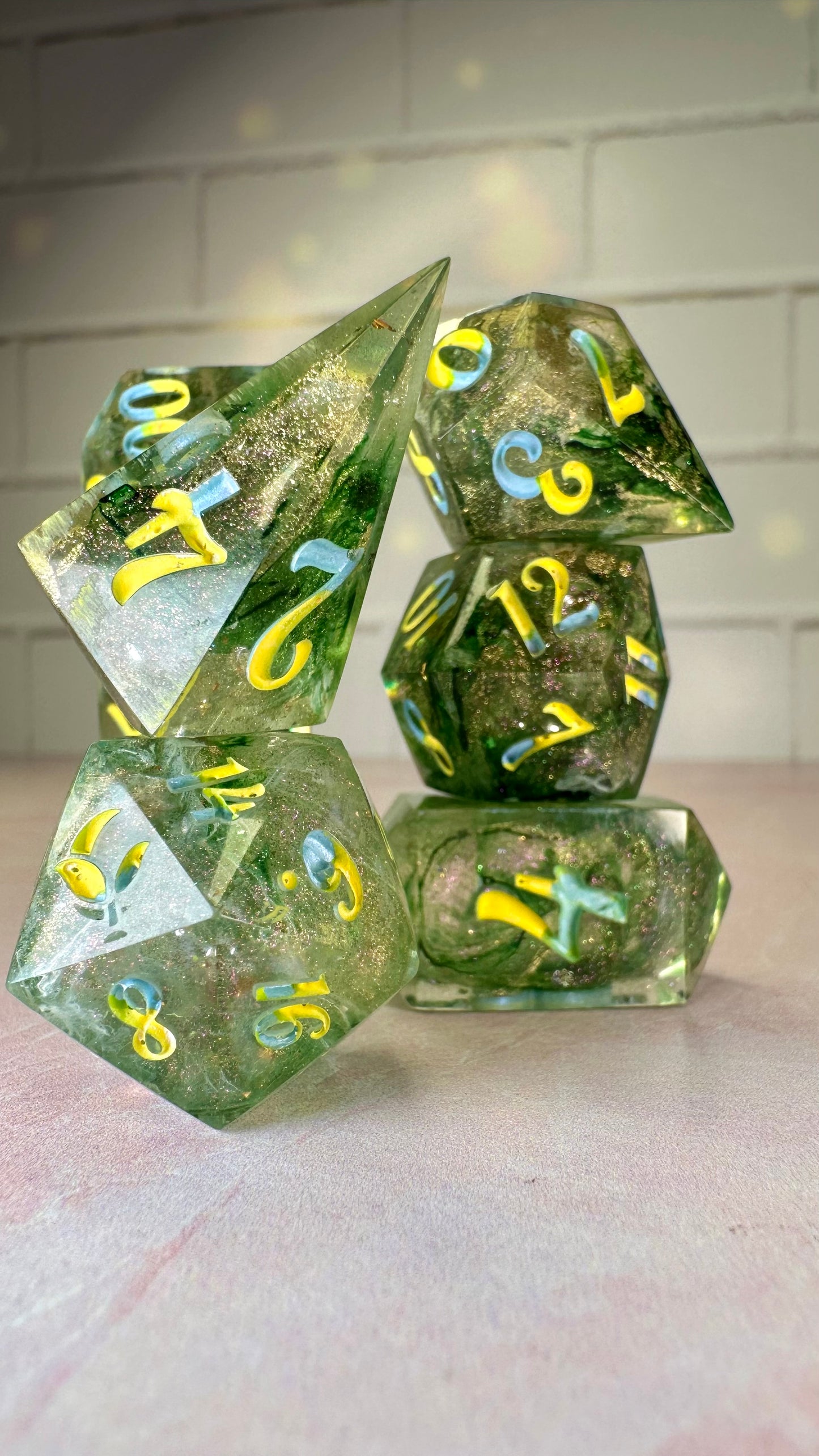 As Above Sits the Stars- 8 piece polyhedral dice set (Large)