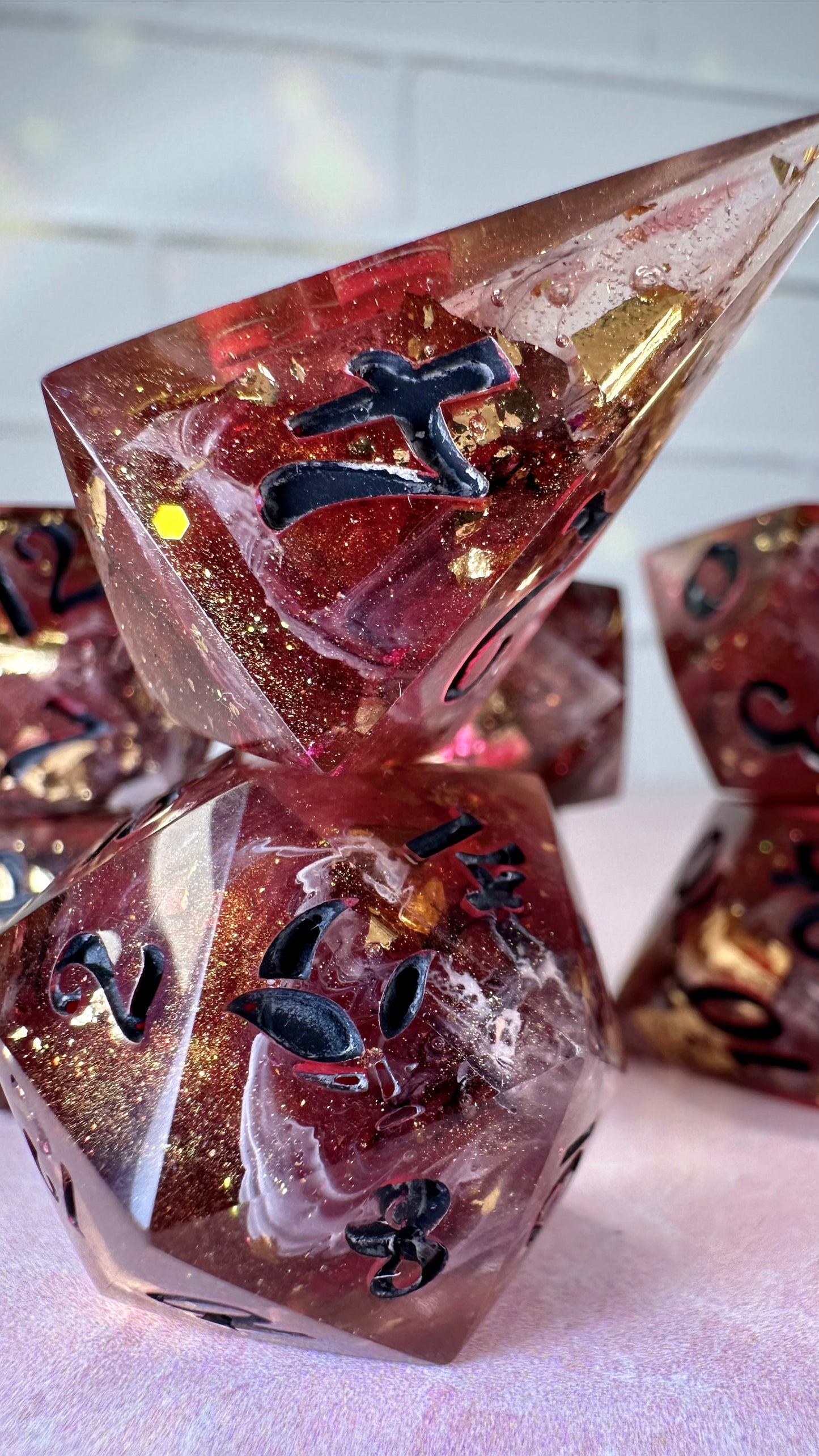Mother Koril- 8 piece polyhedral dice set (Large) Pobody's Nerfect