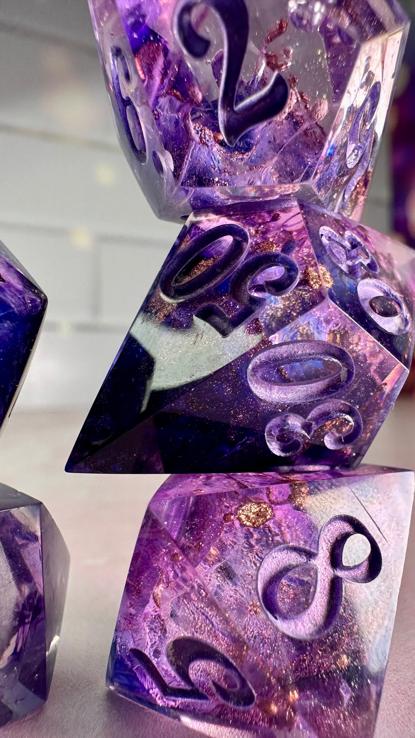 Agatha Harkness-Pobody's Nerfect - 8 piece polyhedral dice set (Large)