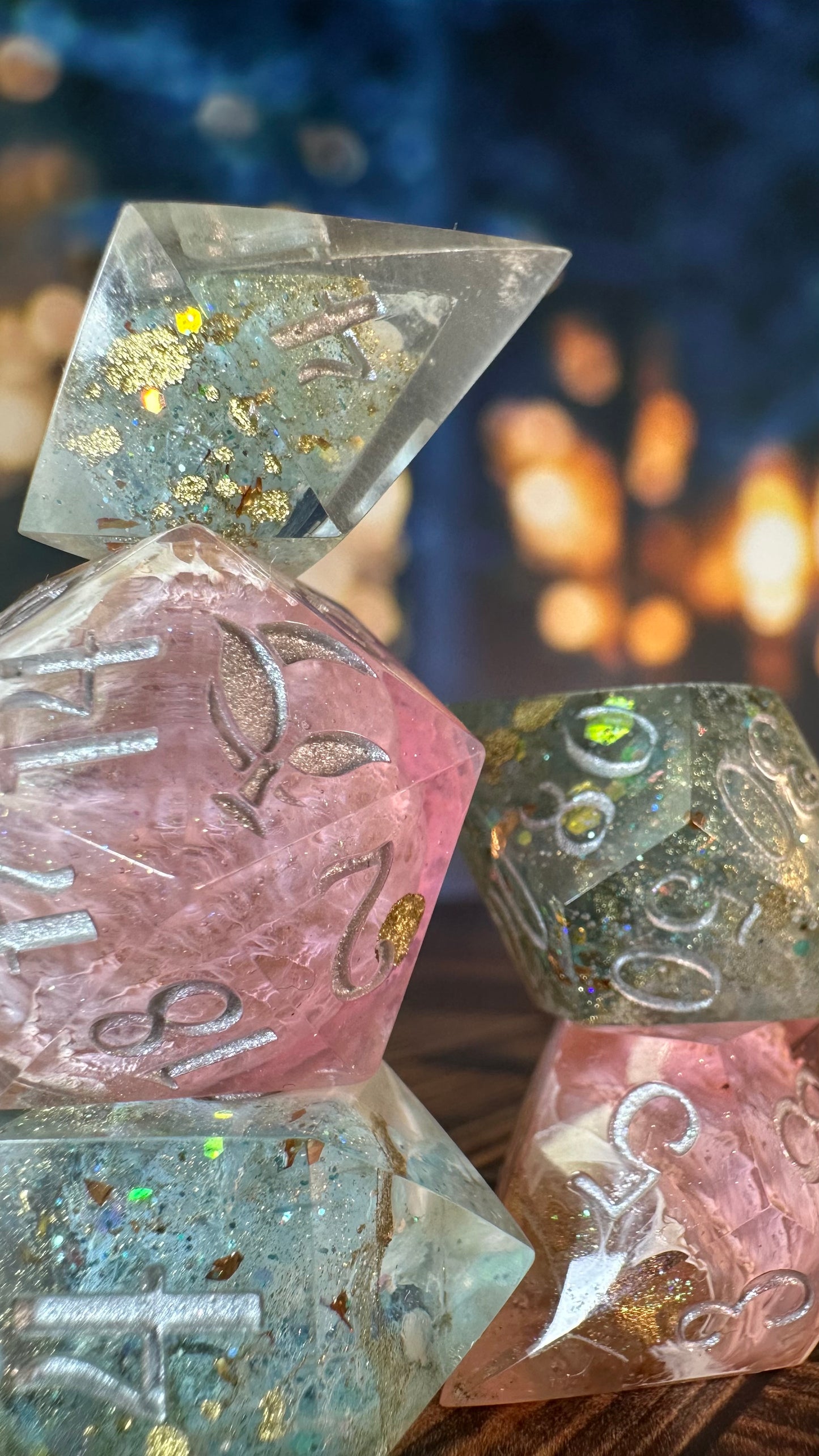 The Dancing Faun- 8 piece polyhedral dice set
