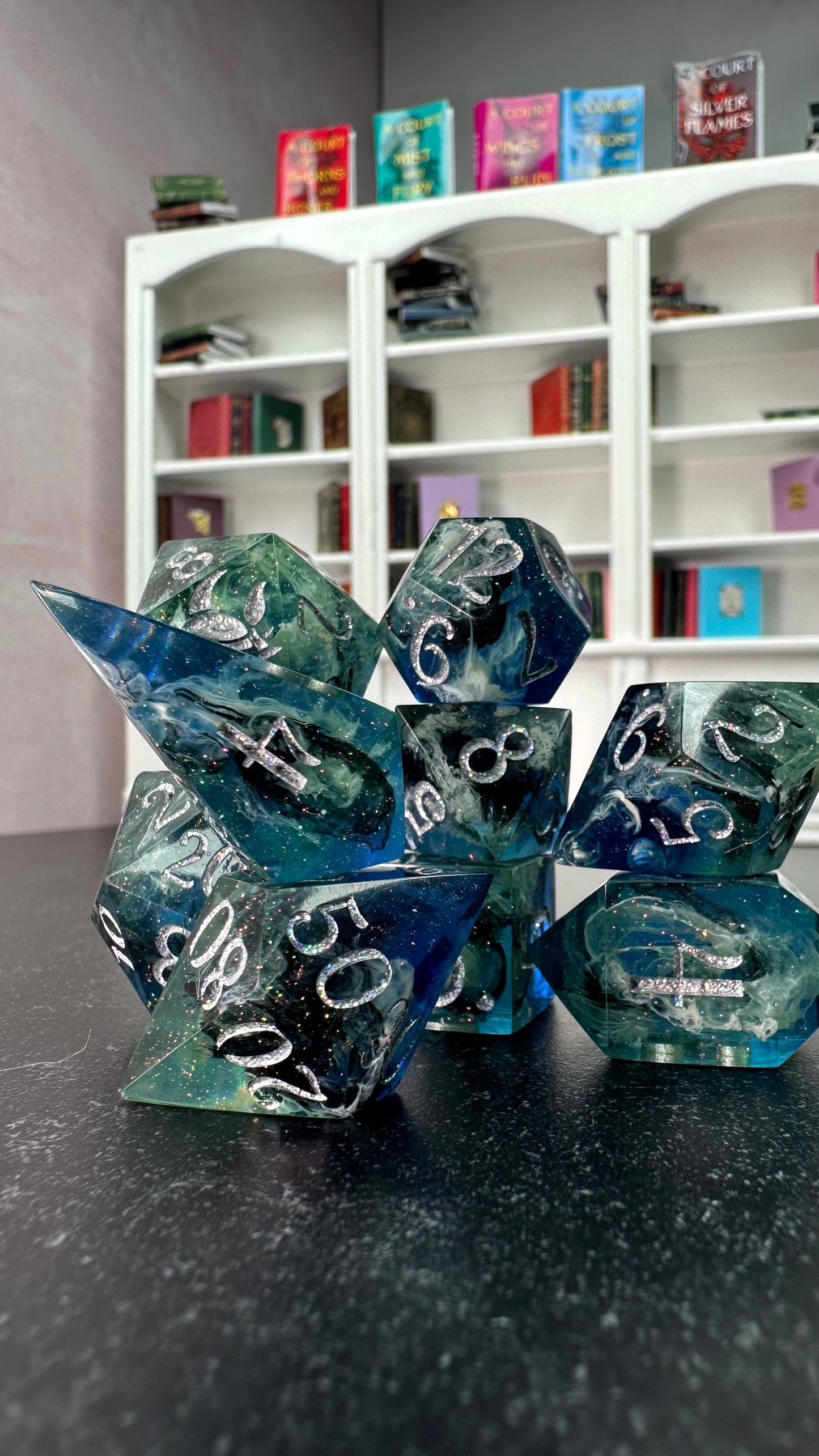 Made- 8 piece polyhedral dice set