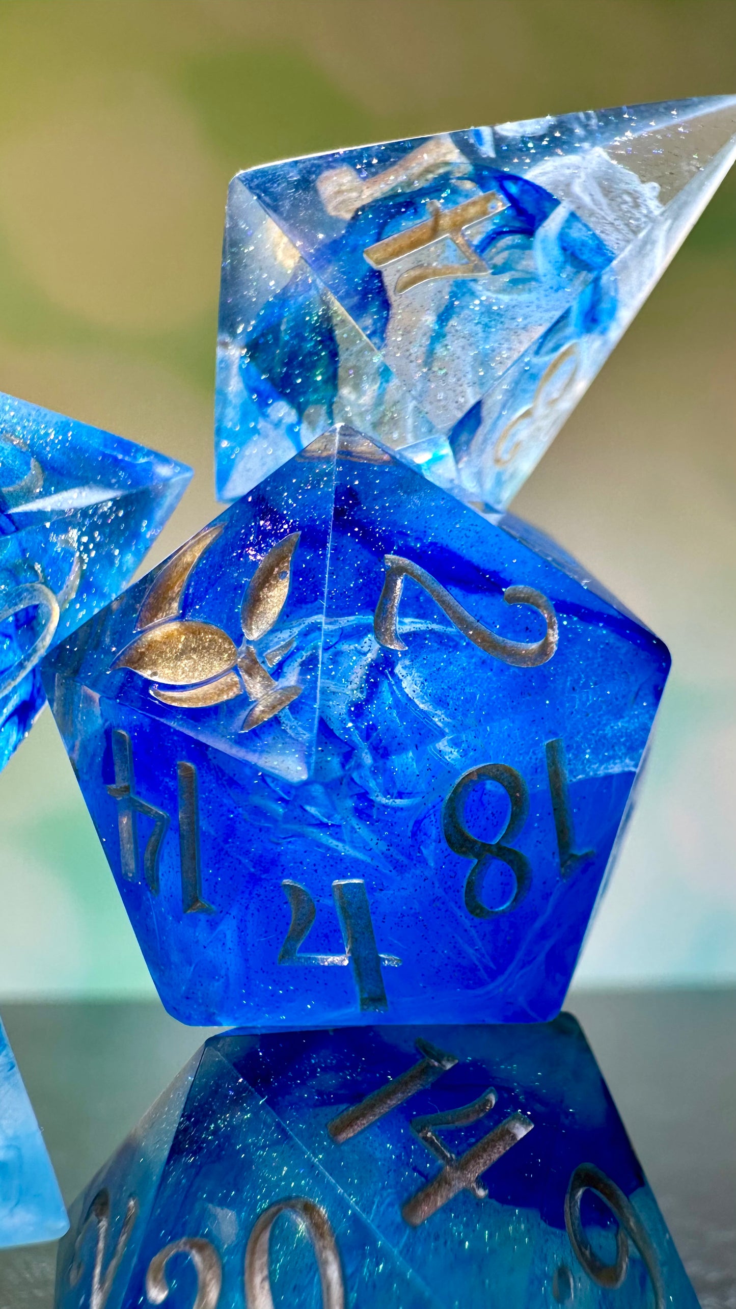 Weather Mage- 8 piece polyhedral dice set