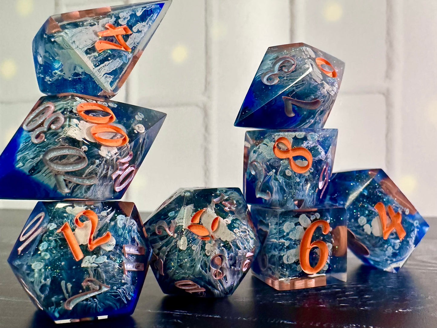 Dear Old Shiz - 8 piece polyhedral dice set (Large)