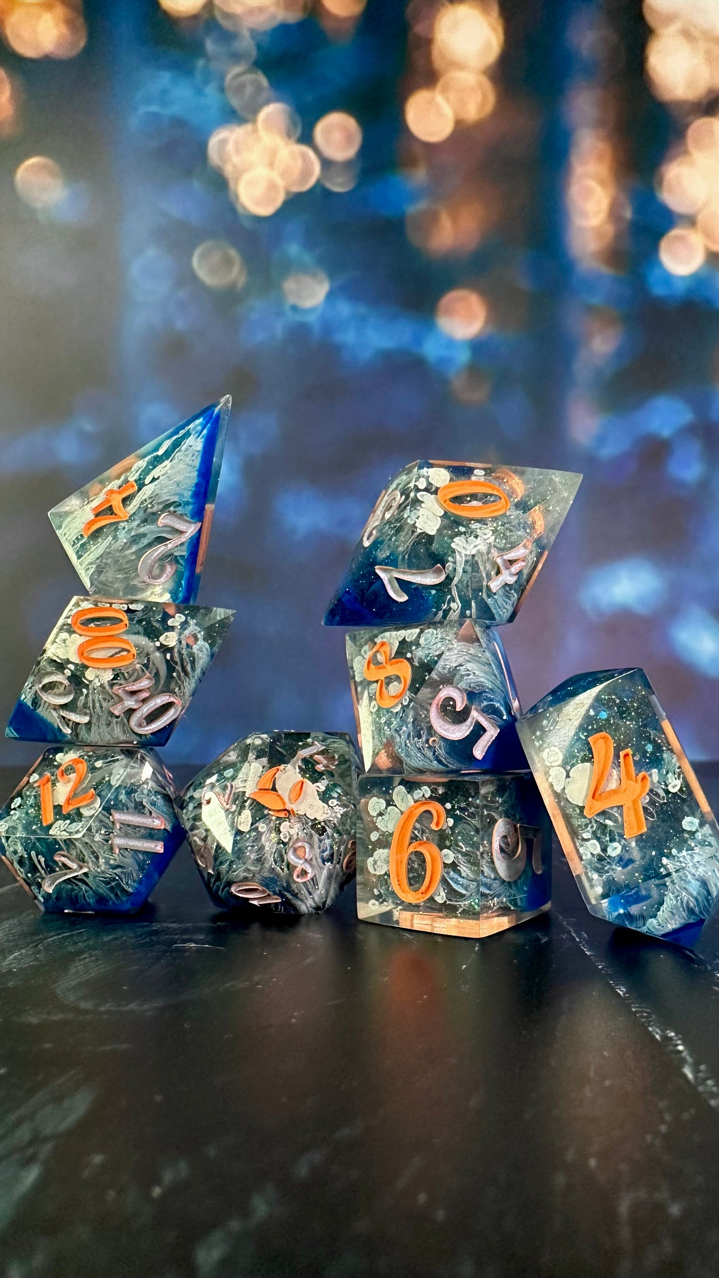 Dear Old Shiz - 8 piece polyhedral dice set (Large)