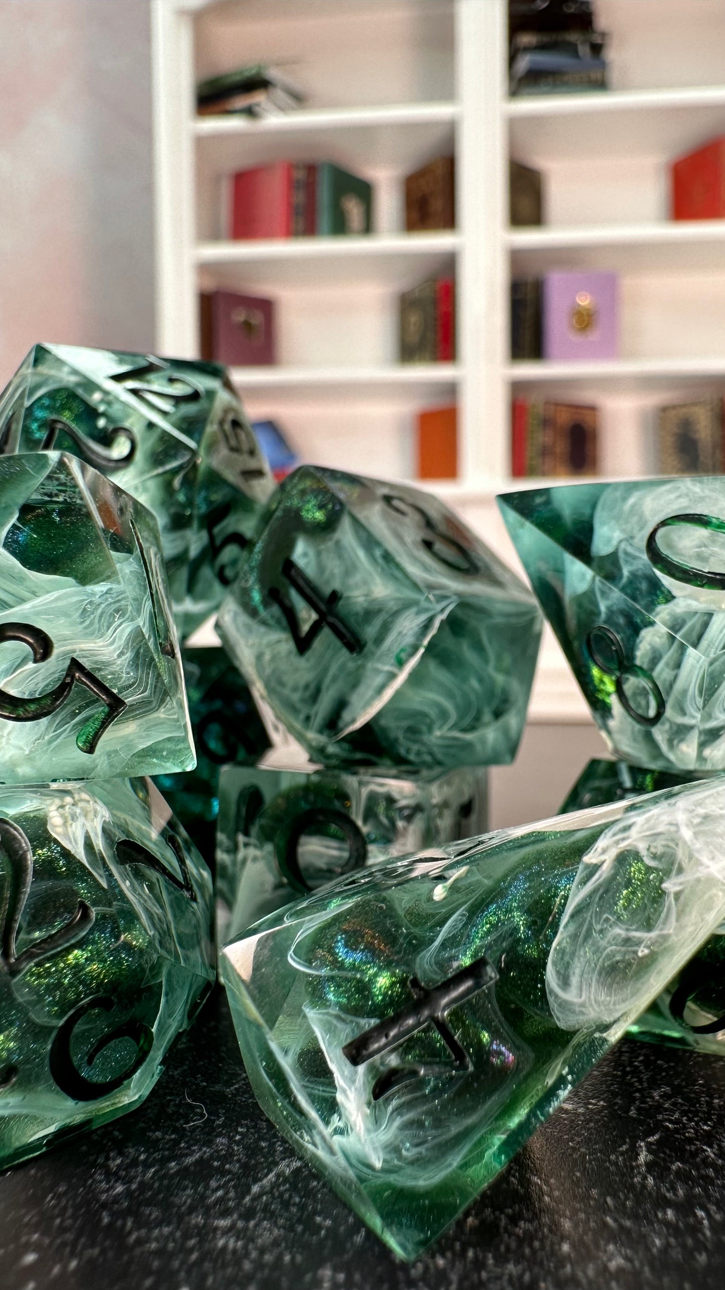 Second Impressions of the Spring Court- 8 piece polyhedral dice set