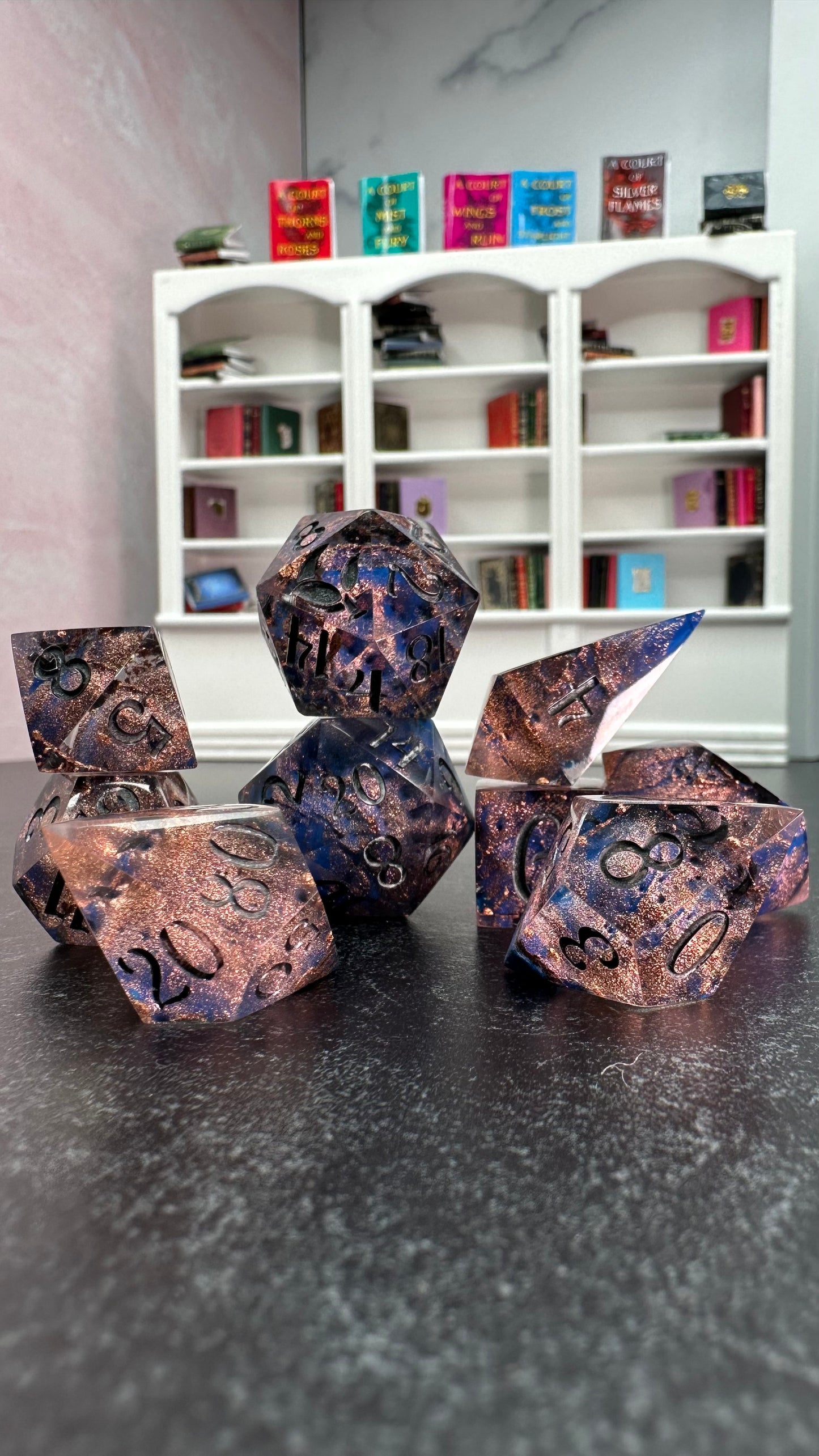 Prince of Merchants- 8 piece polyhedral dice set-Pobody's Nerfect