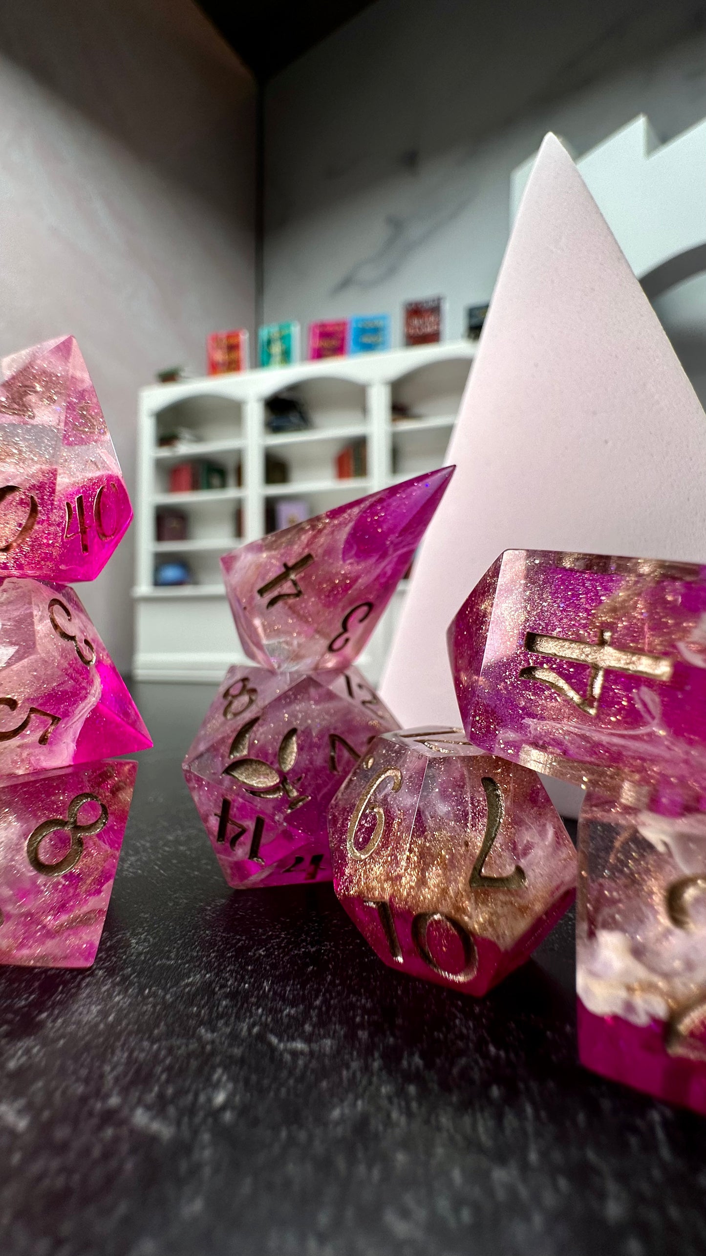 Starfall Dawn- 8 piece polyhedral dice set-Pobody's Nerfect