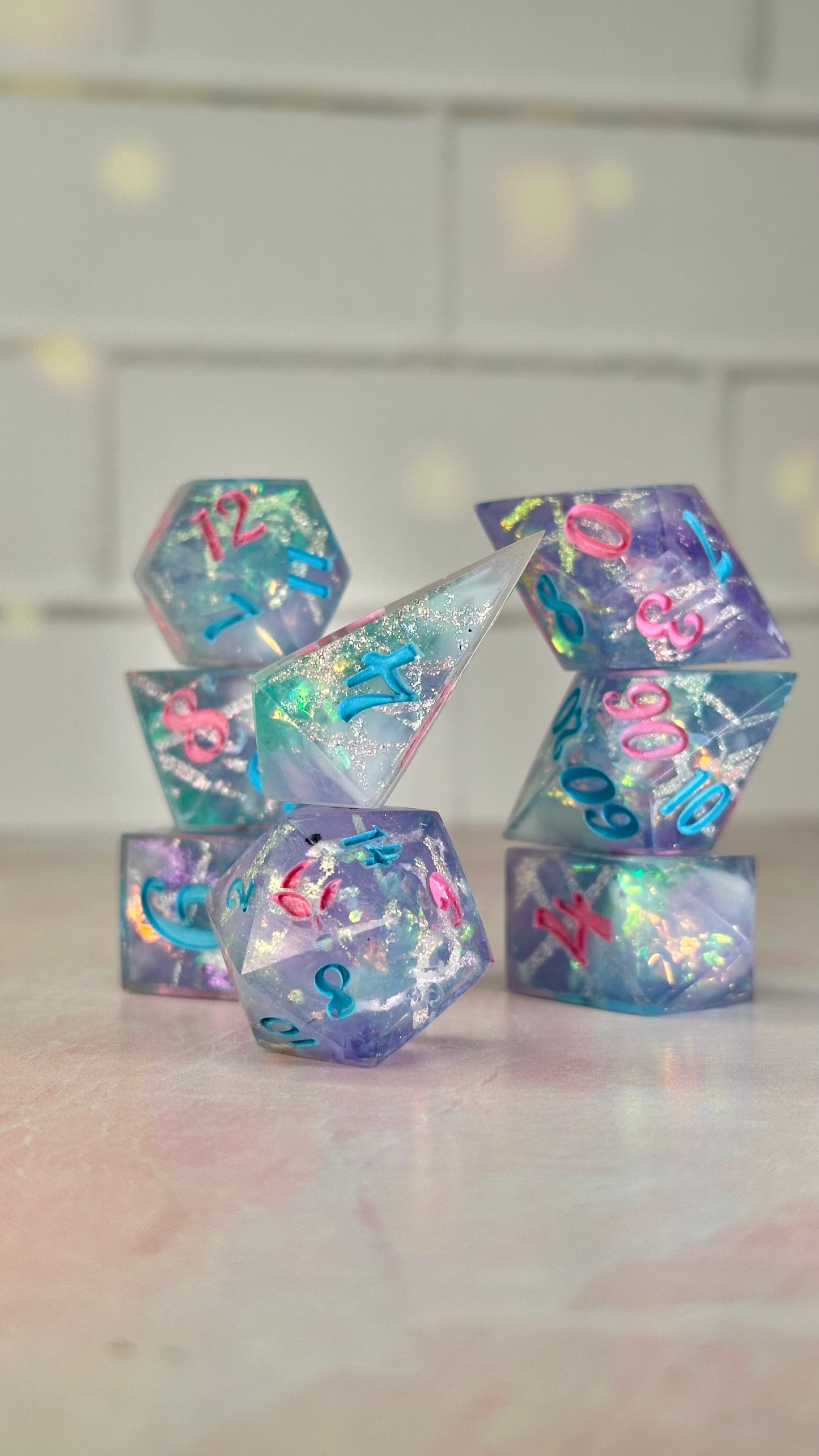 "Zetus-Lapetus!”-Pobody’s Nerfect- 8 piece polyhedral dice set (Large)