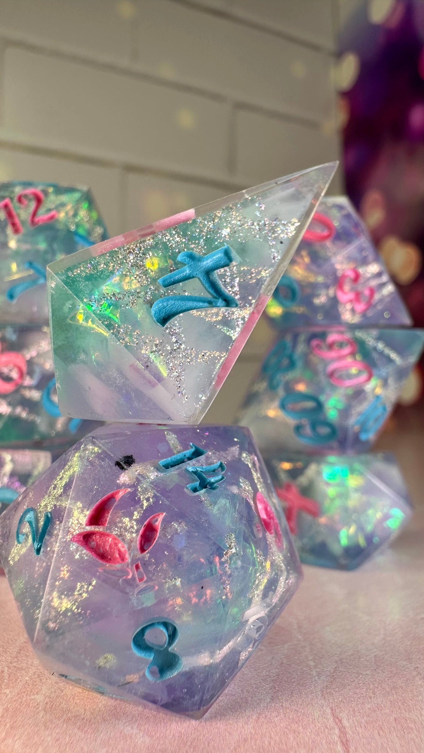 "Zetus-Lapetus!”-Pobody’s Nerfect- 8 piece polyhedral dice set (Large)