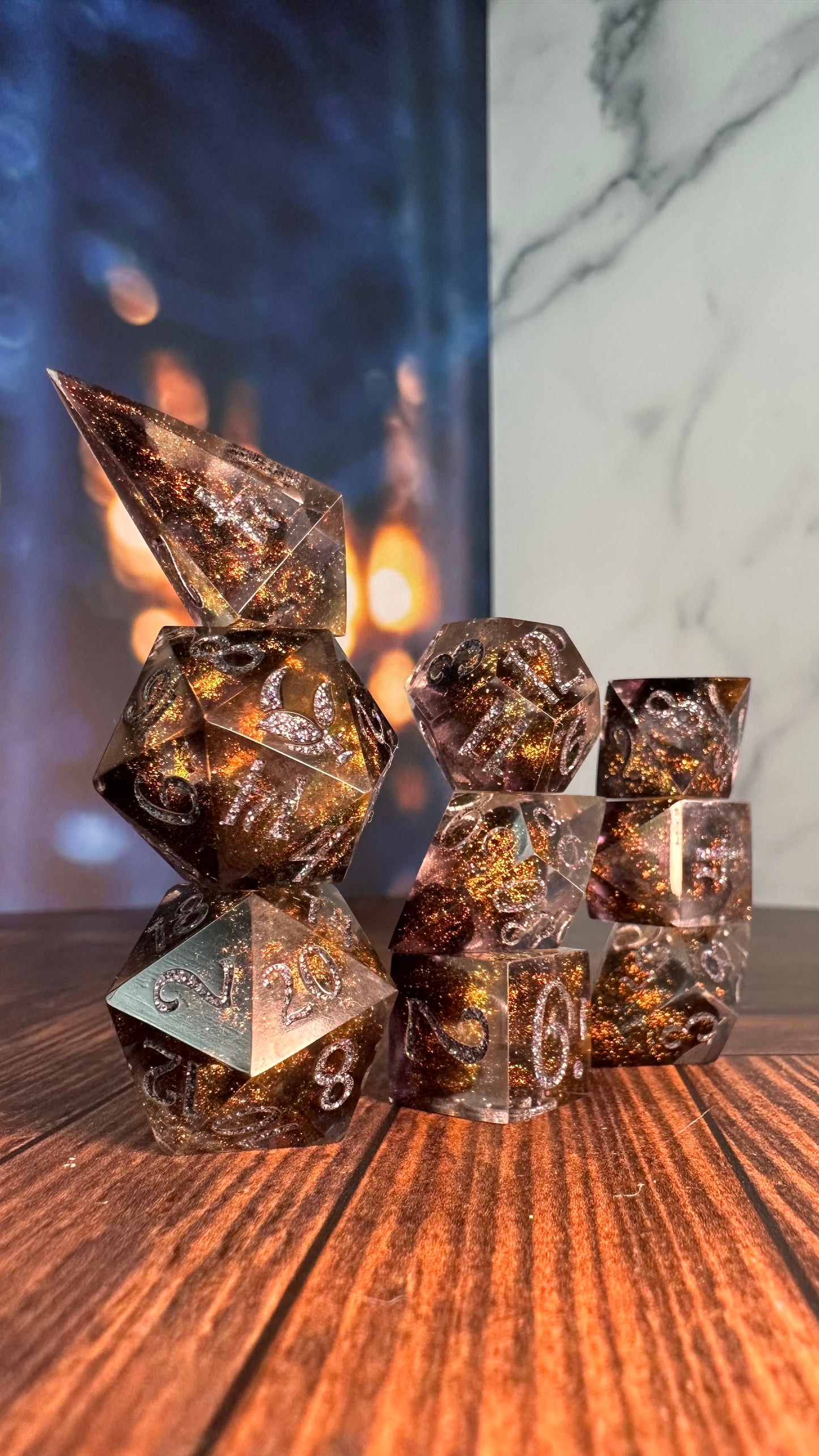 The Shadow of Death- 8 piece polyhedral dice set