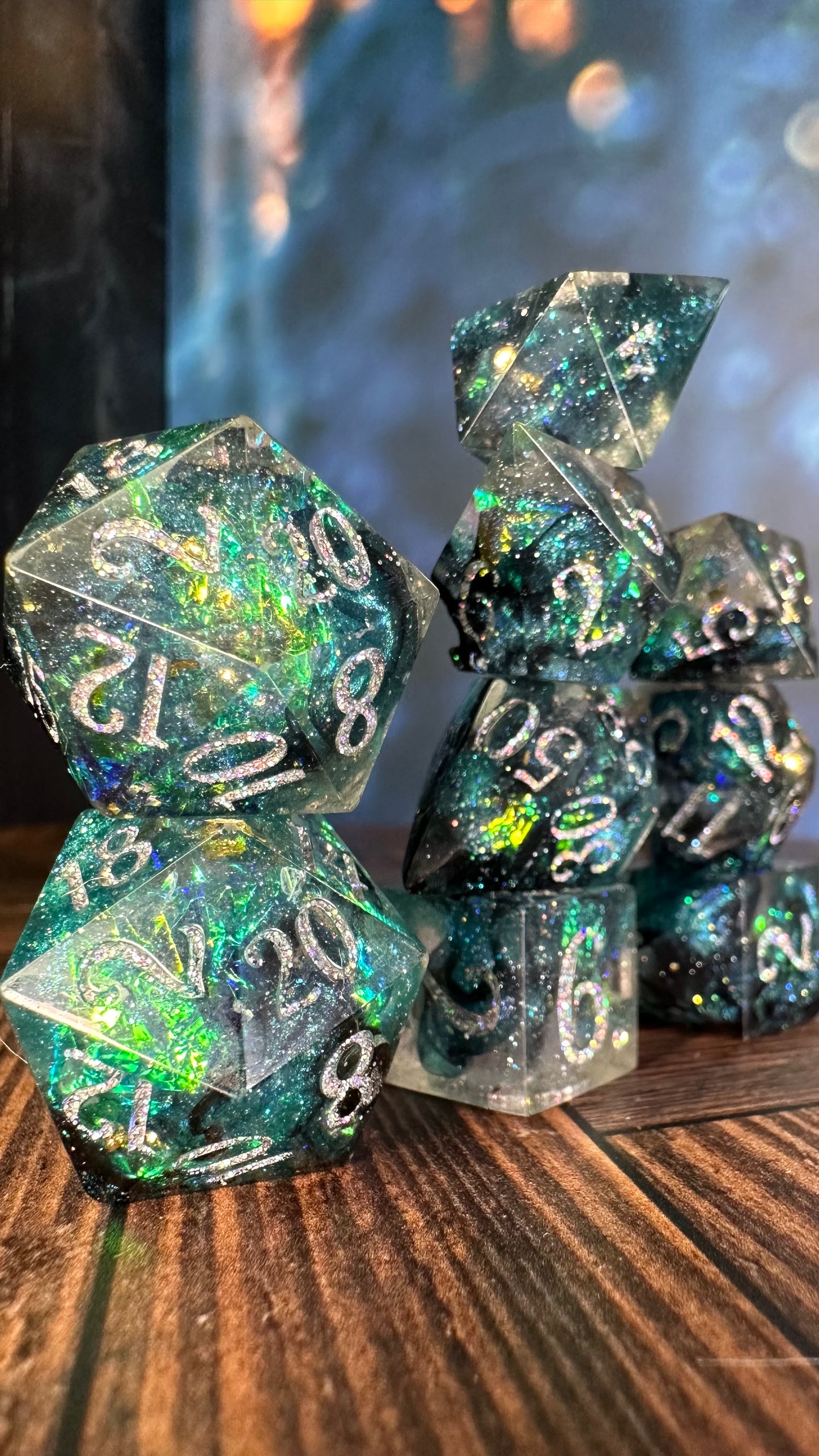 Morpheus 8 piece polyhedral dice set