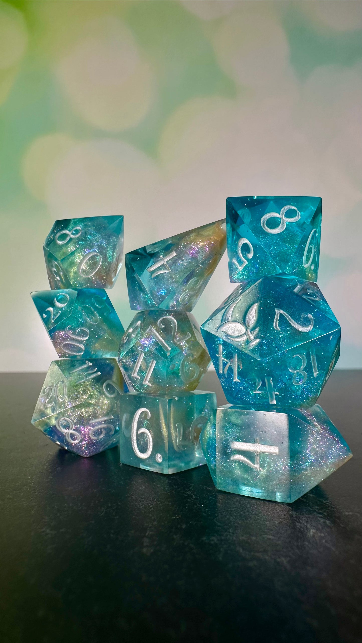 Sailor Neptune- 8 piece polyhedral dice set
