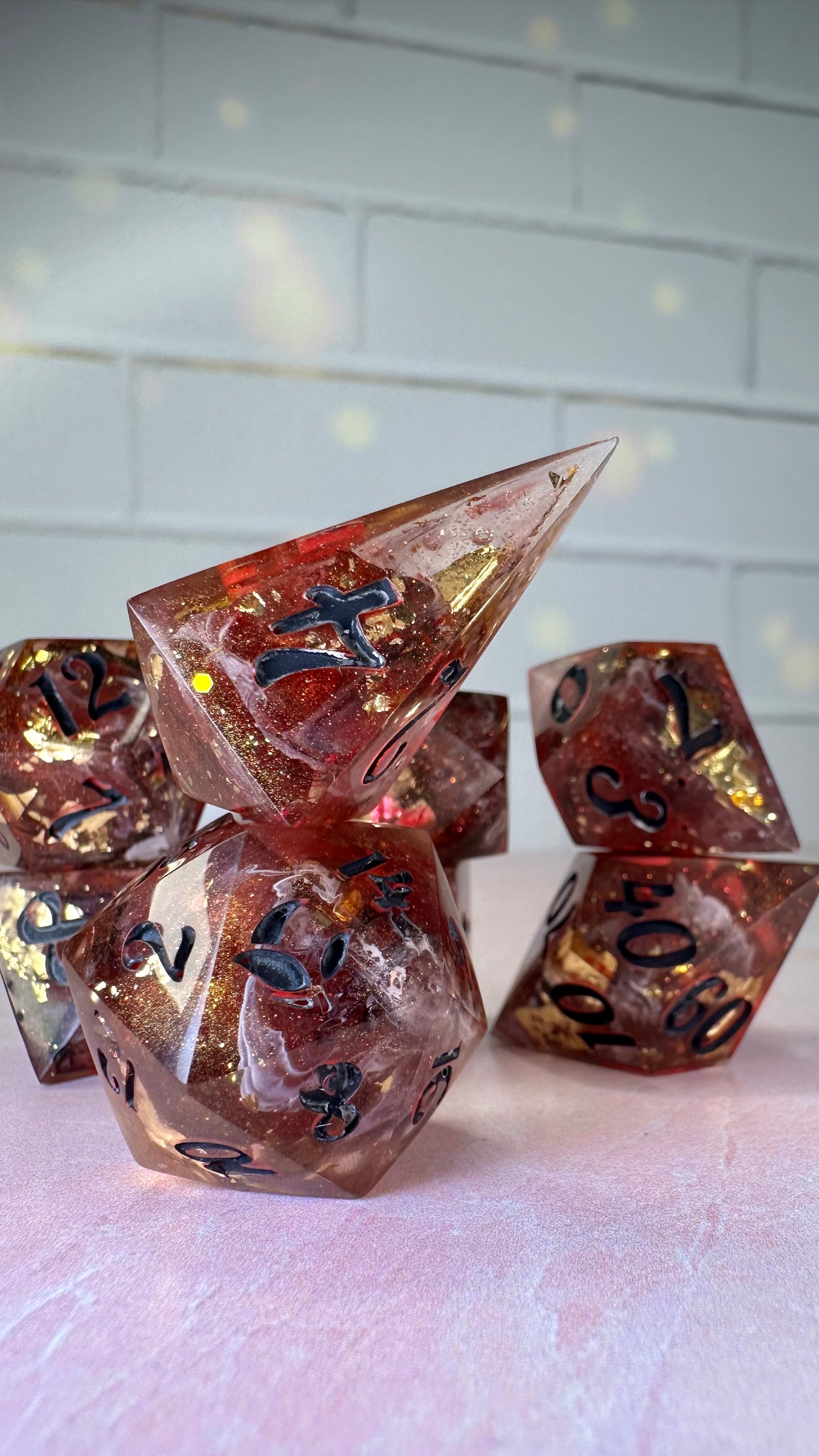 Mother Koril- 8 piece polyhedral dice set (Large) Pobody's Nerfect