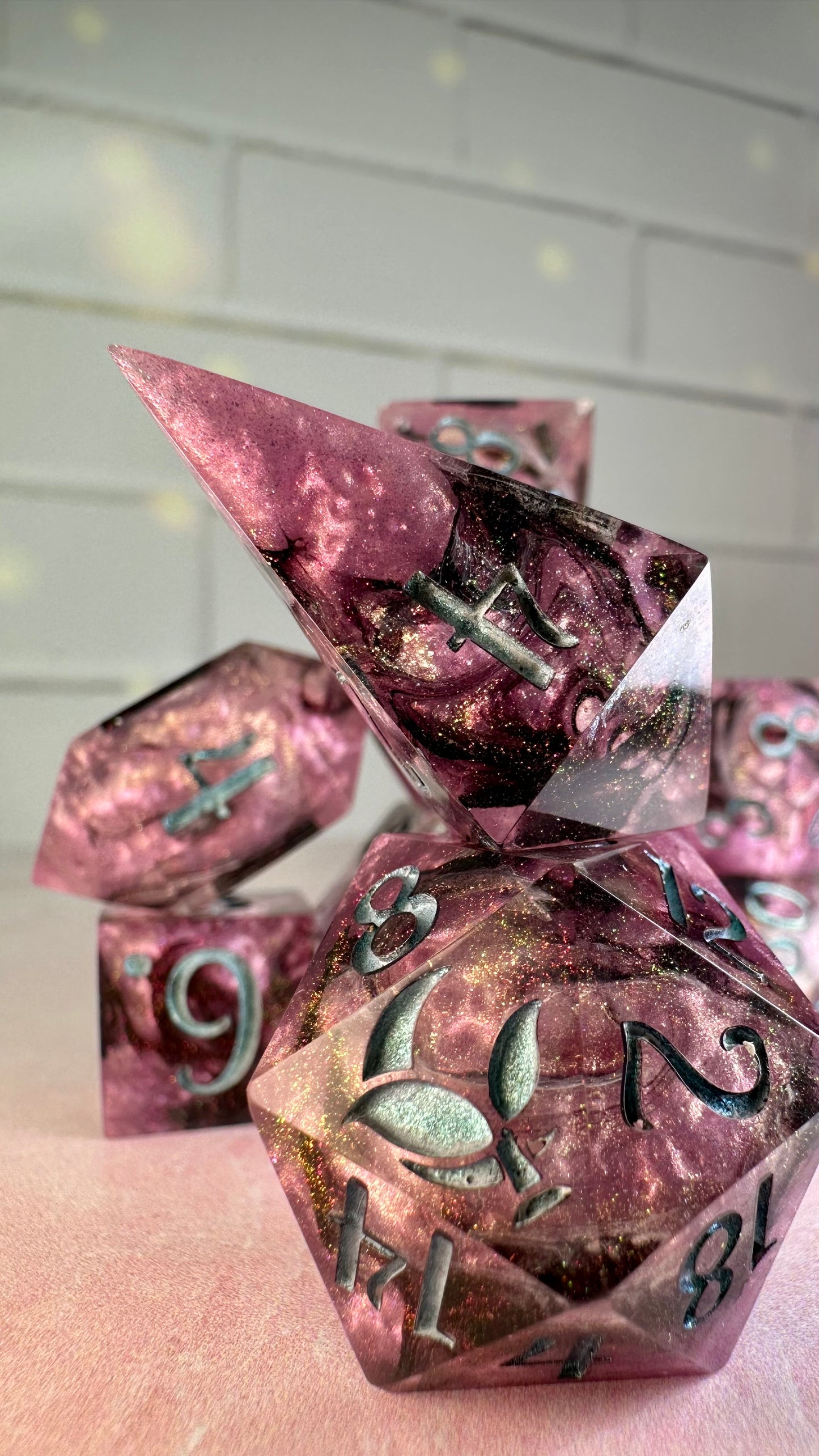 Necrotic Damage- 8 piece polyhedral dice set (Copy)
