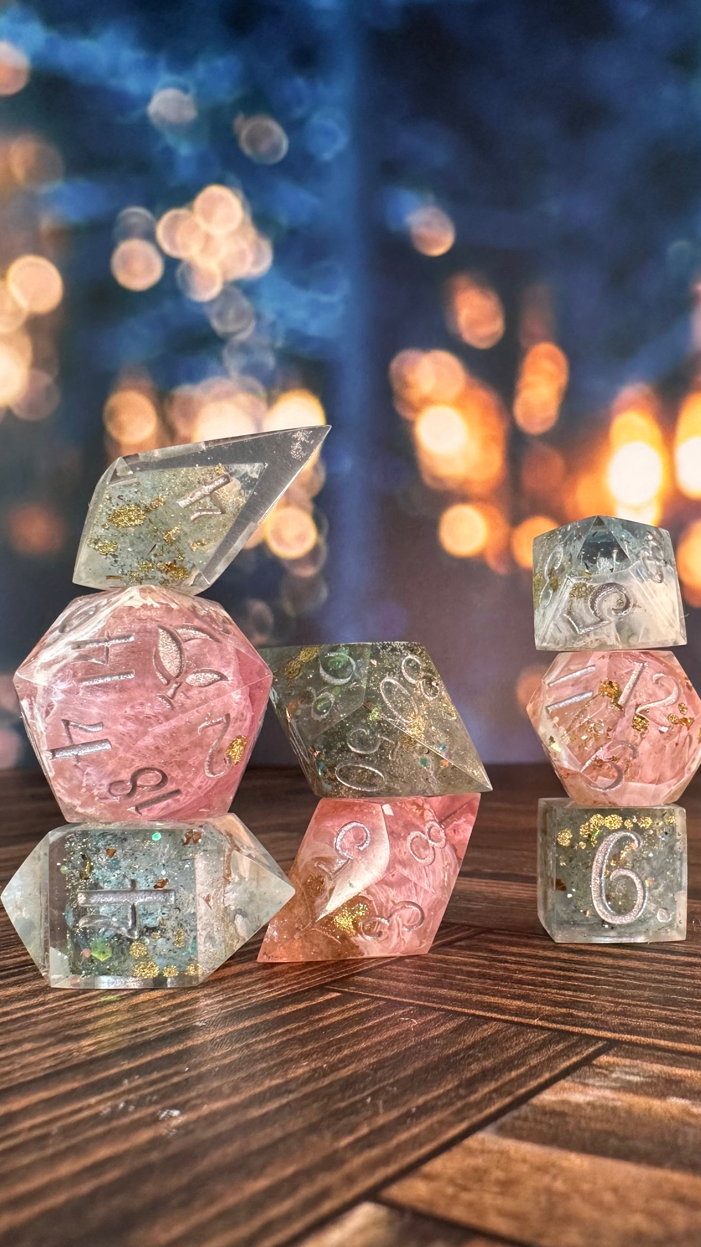 The Dancing Faun- 8 piece polyhedral dice set