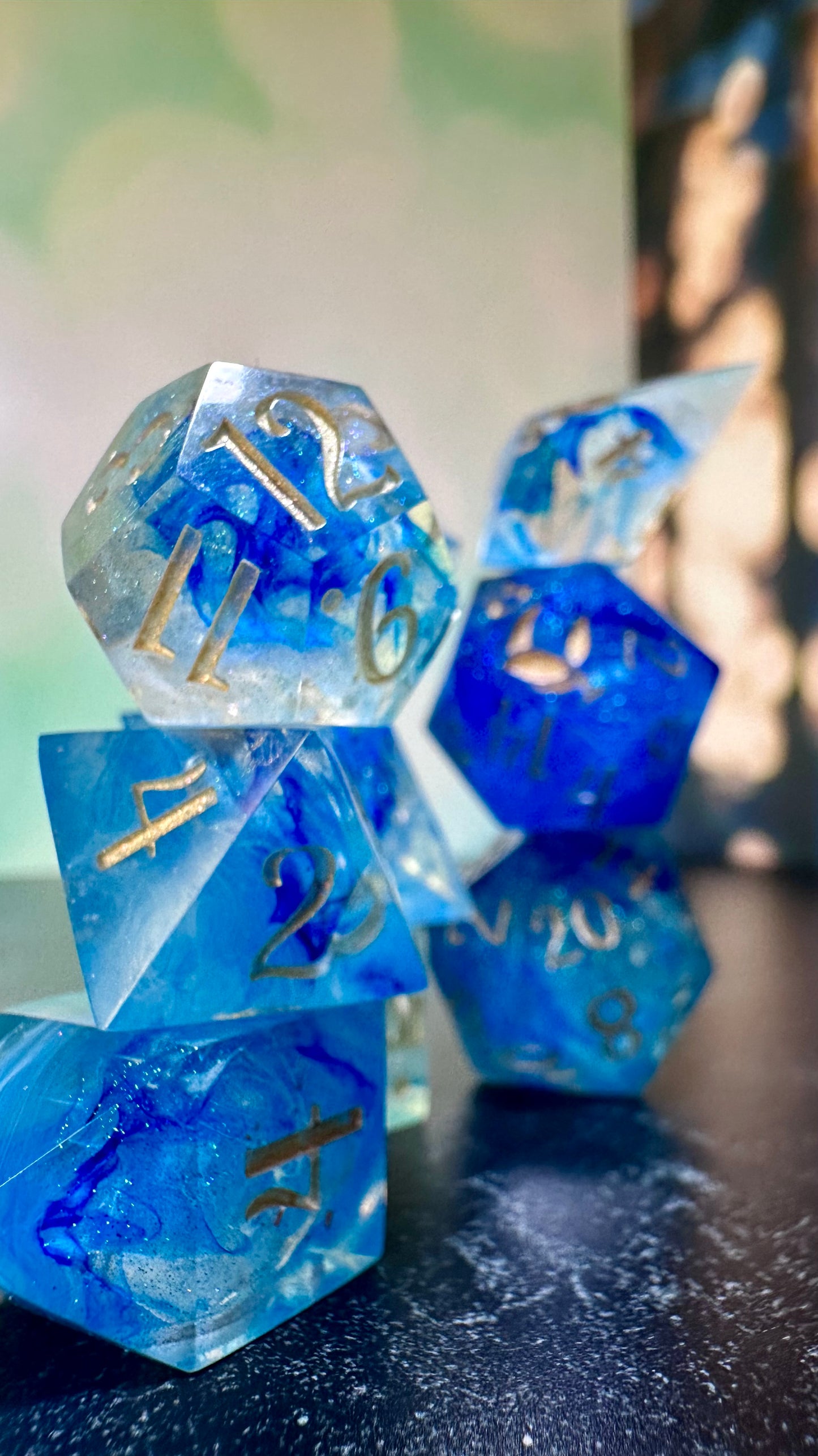 Weather Mage- 8 piece polyhedral dice set