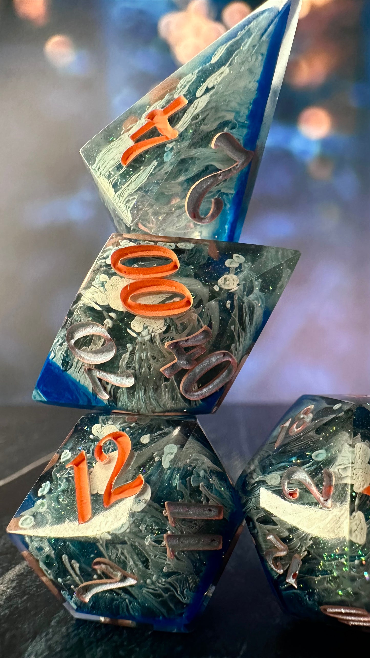 Dear Old Shiz - 8 piece polyhedral dice set (Large)