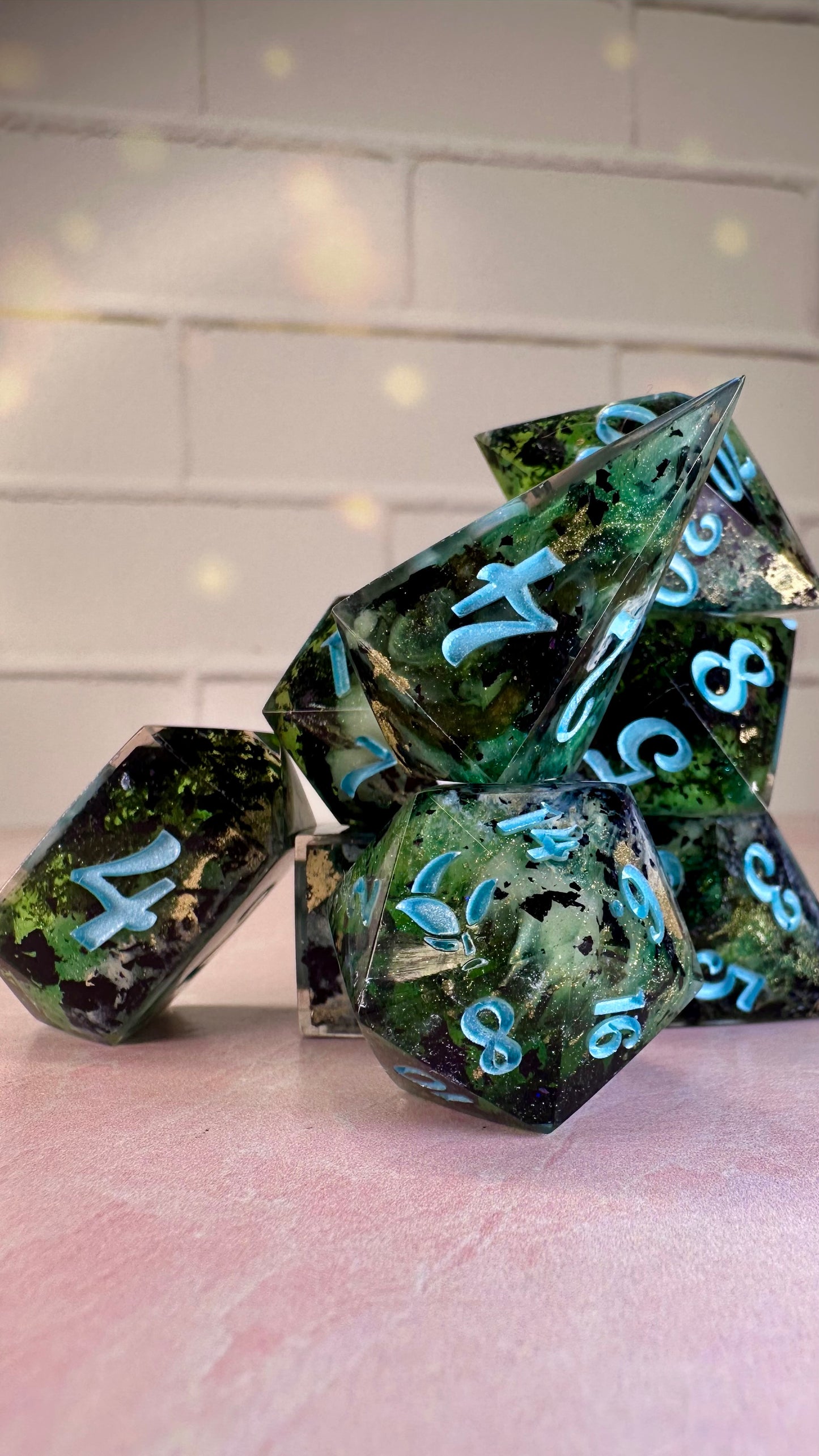Brendok- 8 piece polyhedral dice set (Large) Pobody's Nerfect