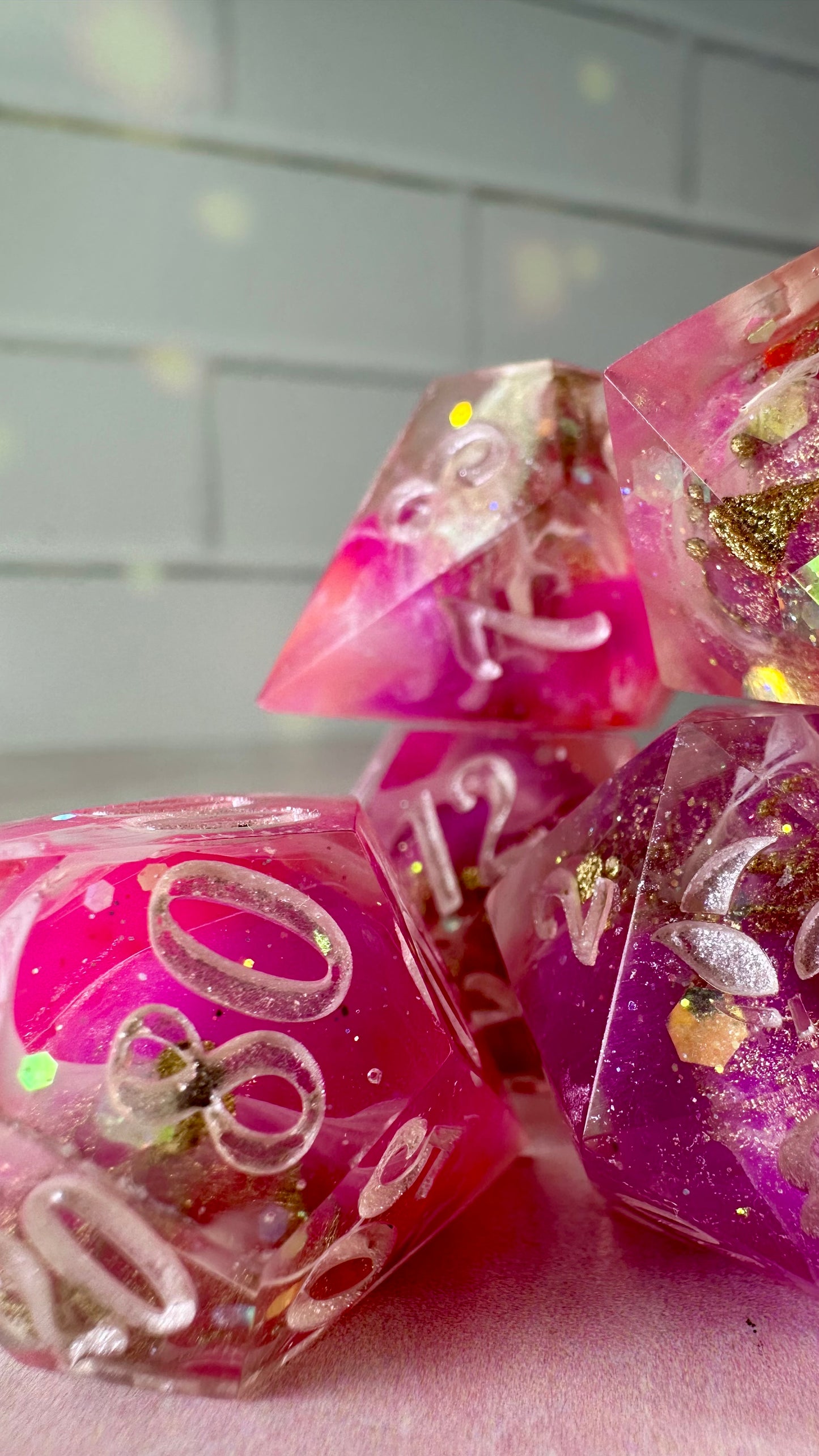 Lesbian Pride 2025-8 piece polyhedral dice set (Large)