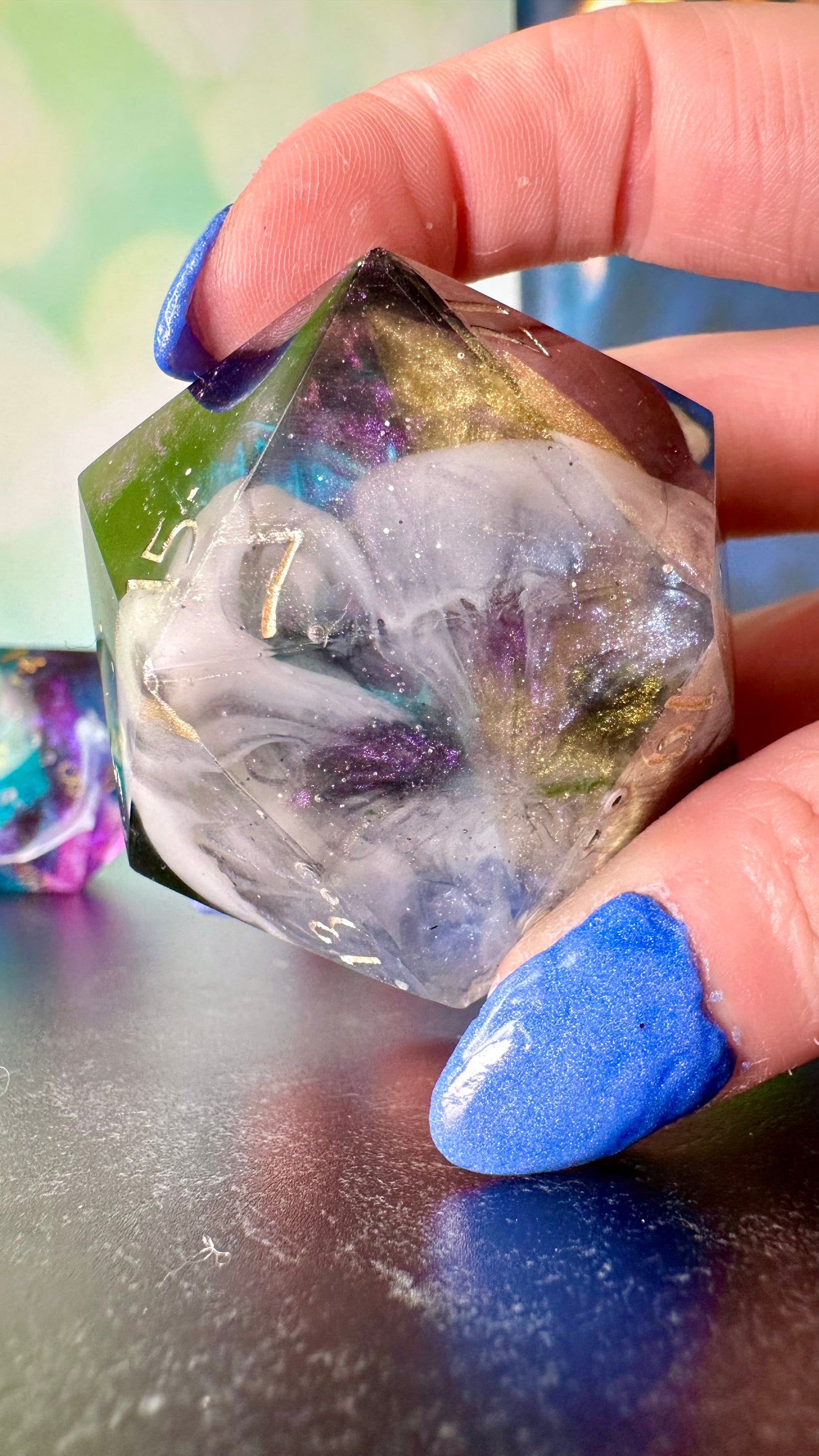 Hidden Depths- 60 MM Logo d20 Paperweight Chonk (Beta) Pobody's Nerfect