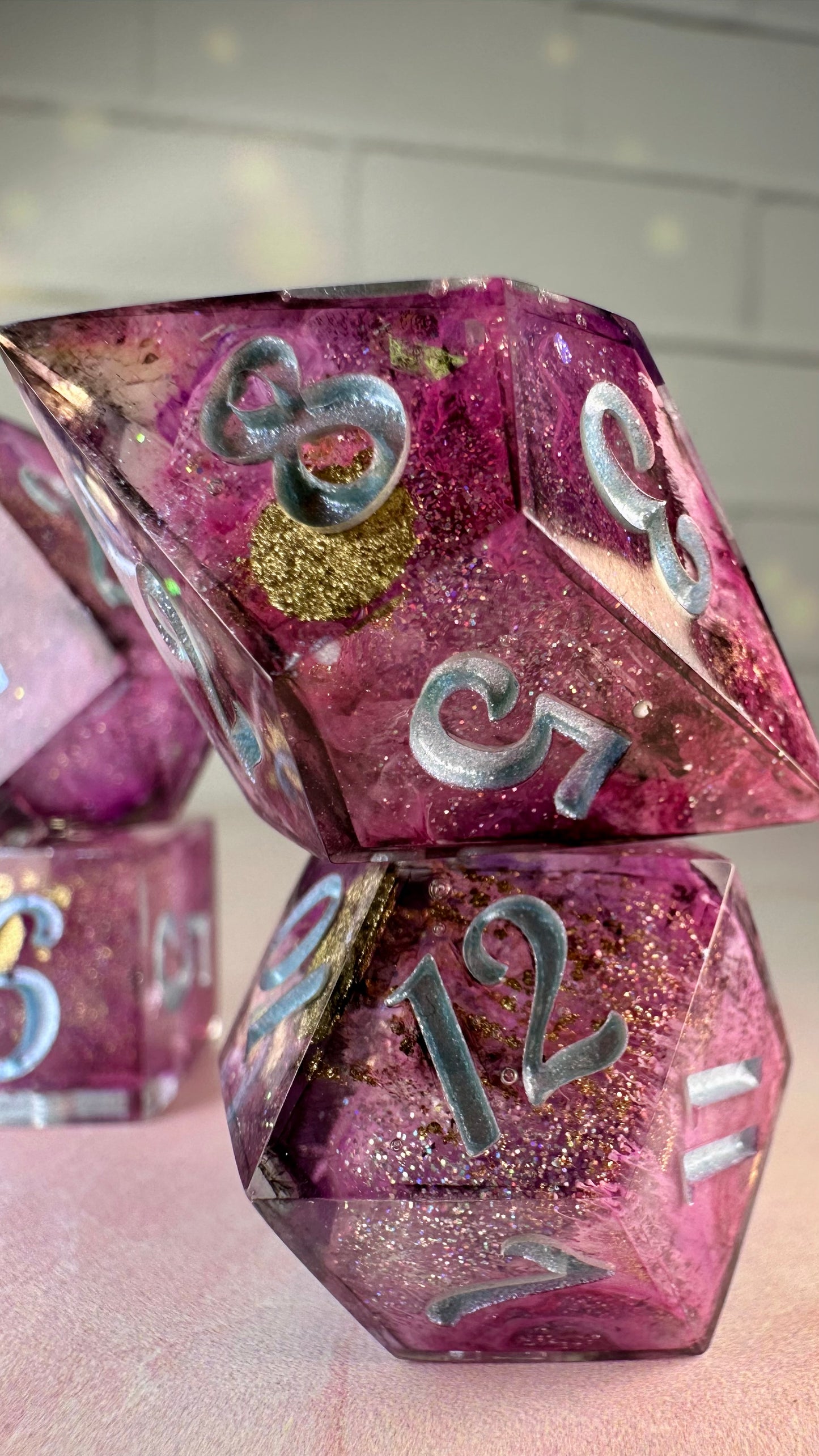 “You were my new dream”-8 piece polyhedral dice set (Large)