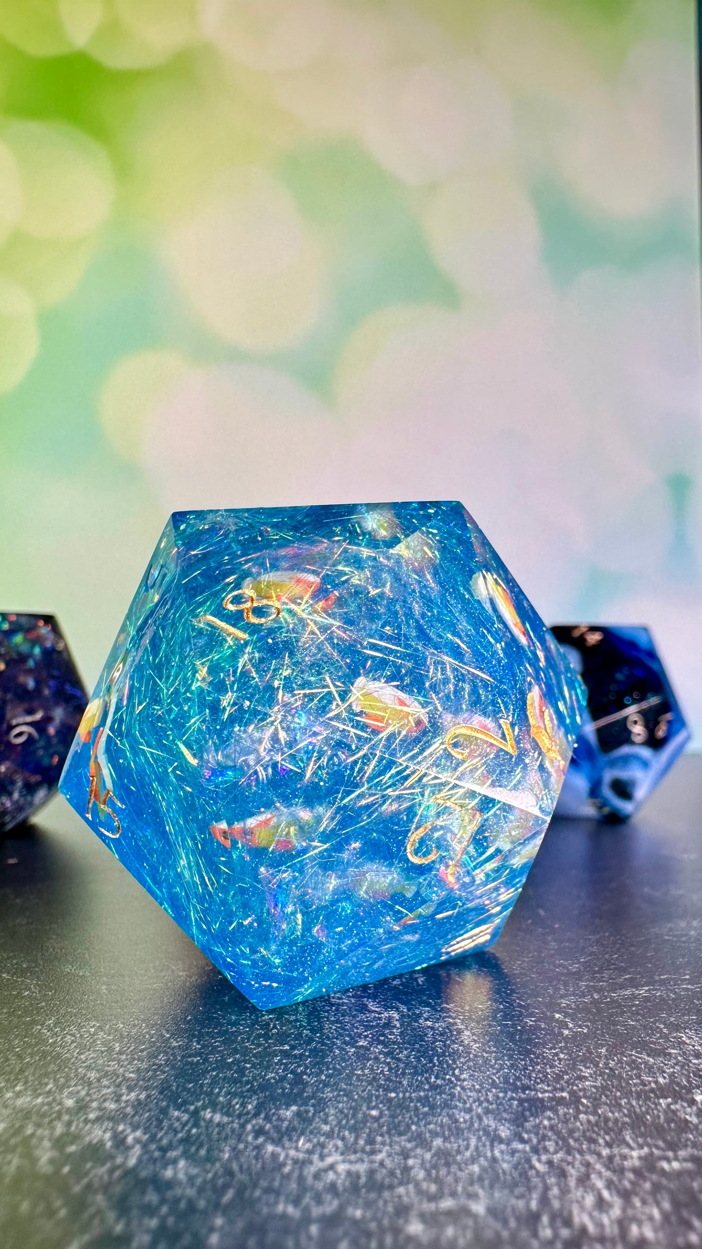 Mom's Koi Pond 60 MM Logo d20 Paperweight Chonk (Beta) Pobody's Nerfect