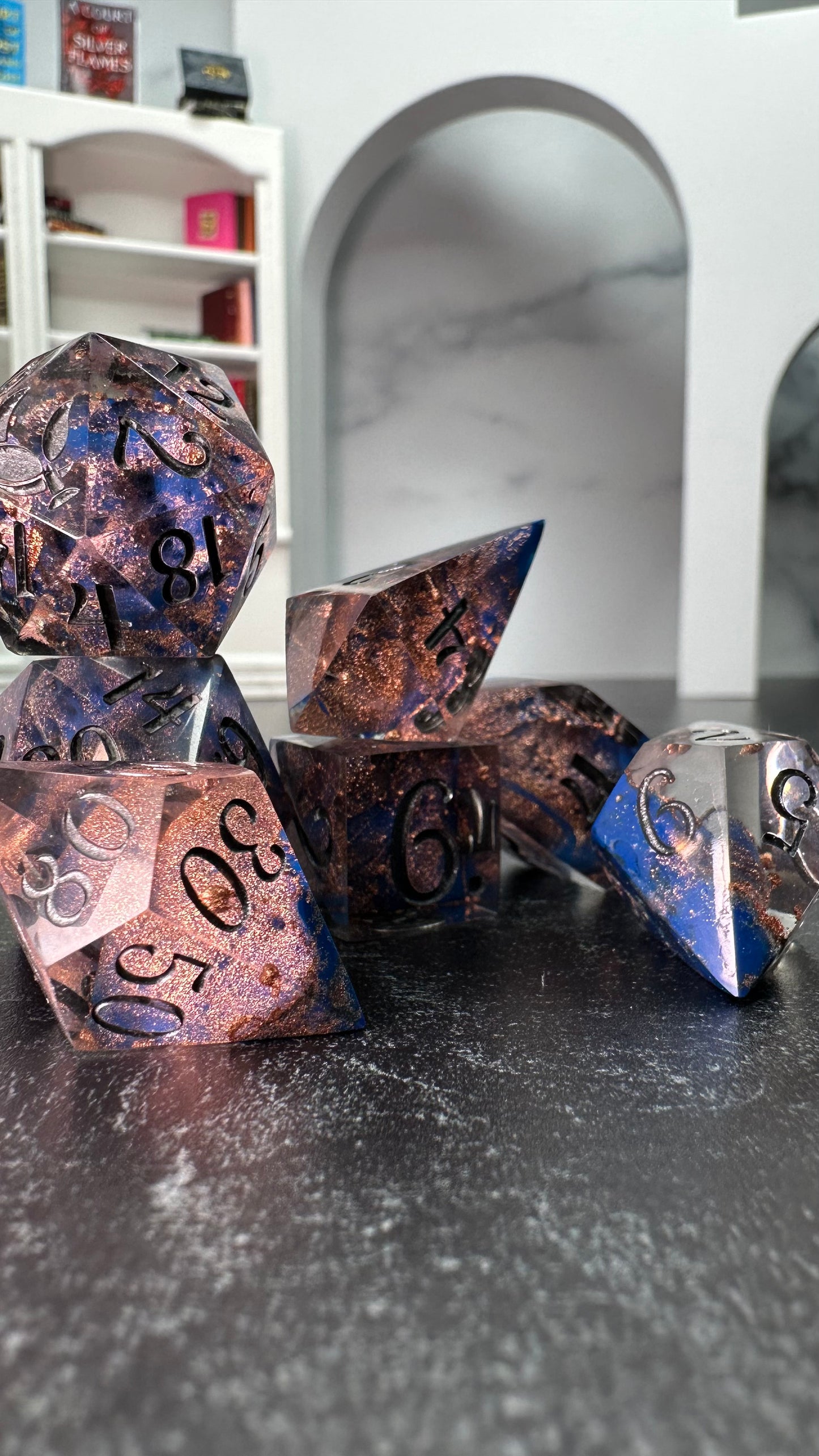 Prince of Merchants- 8 piece polyhedral dice set-Pobody's Nerfect