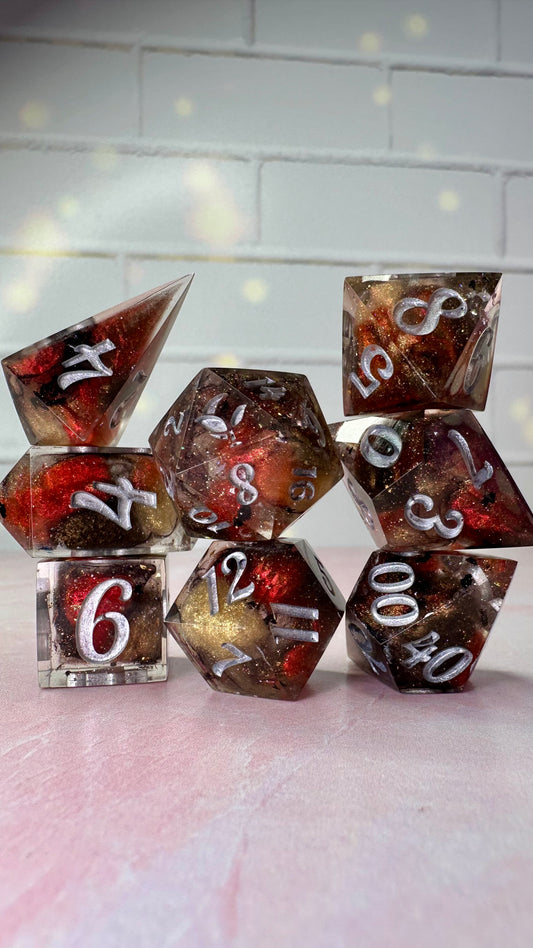 Daja-8 piece polyhedral dice set (Large)