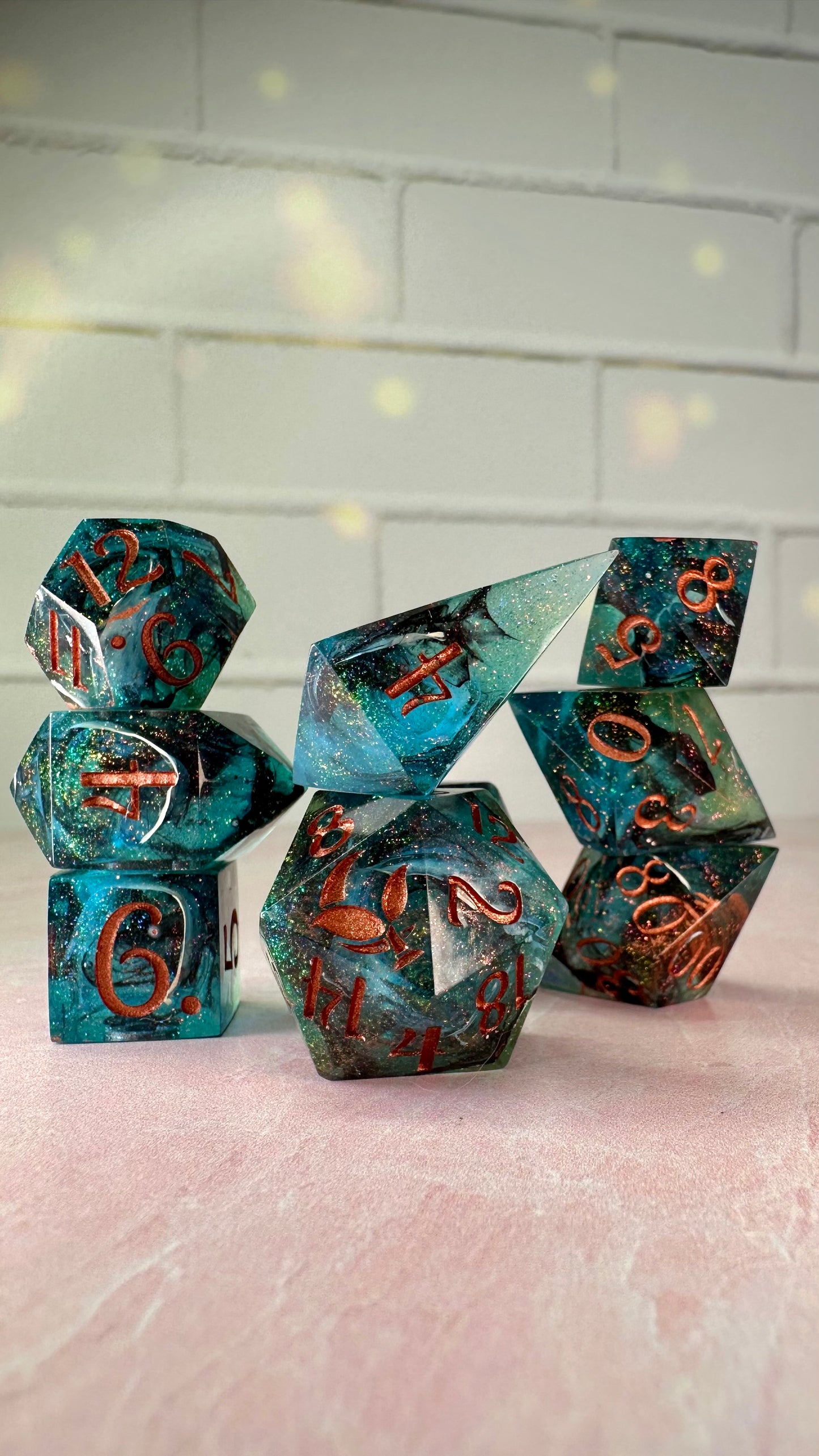 Mated Redux- 8 piece polyhedral dice set