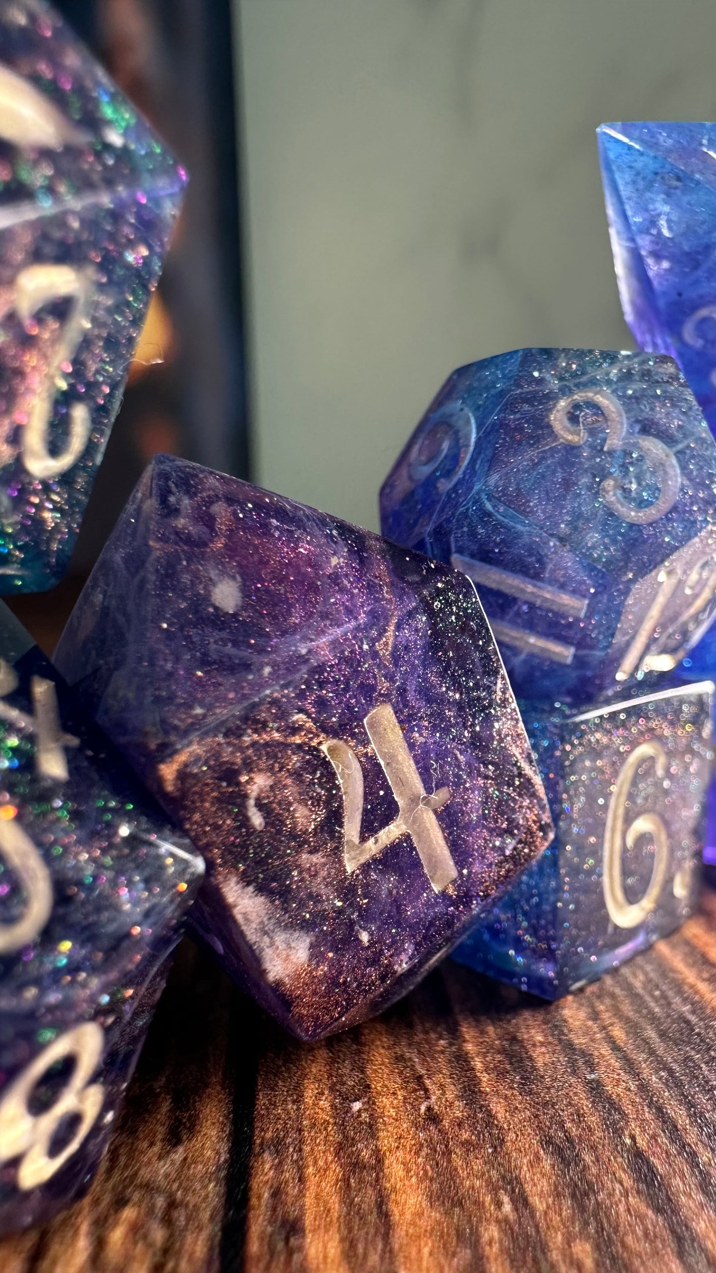 Super Powerful and Special Magic Starborn Princess- 8 piece polyhedral dice set