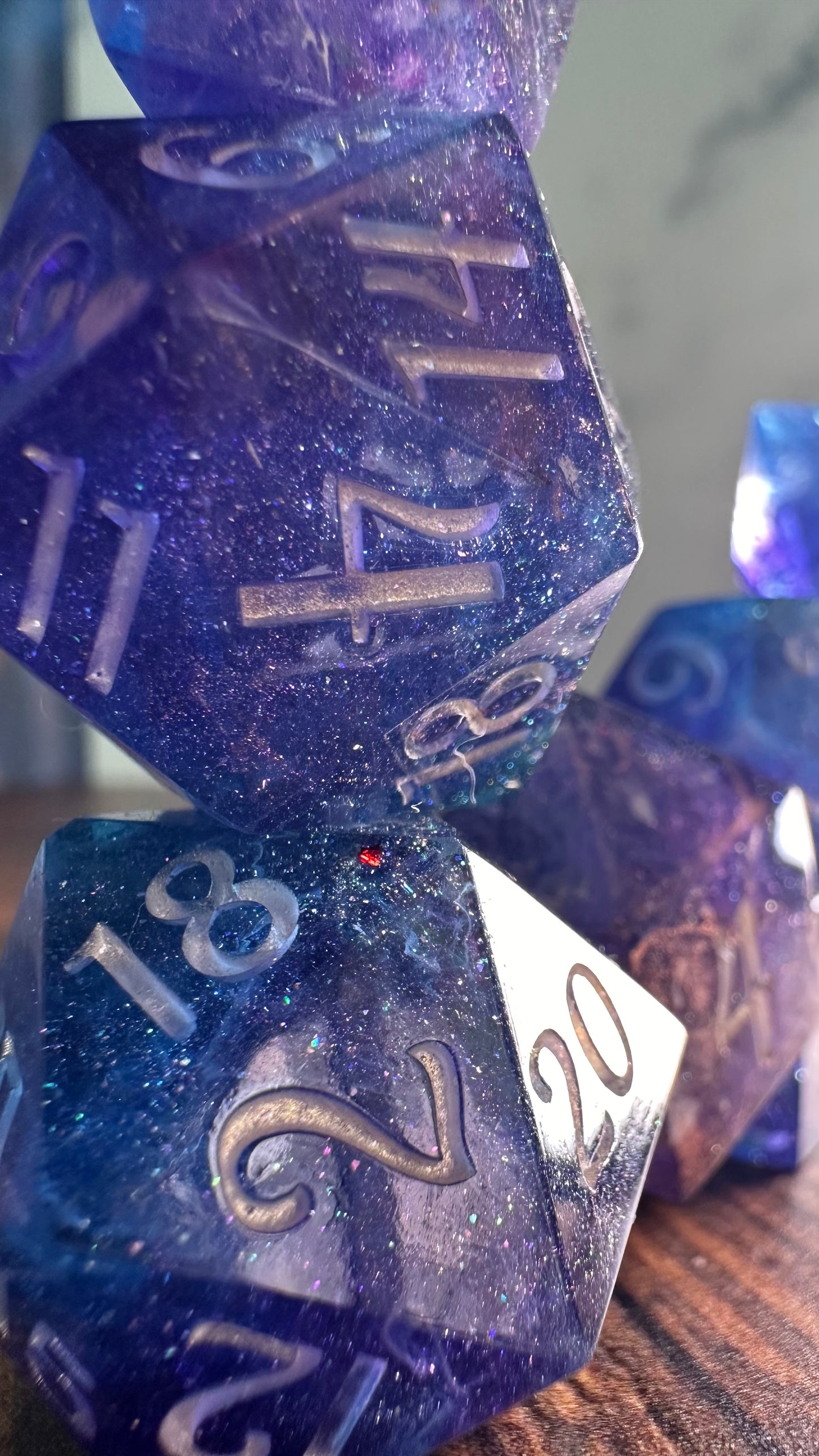Super Powerful and Special Magic Starborn Princess- 8 piece polyhedral dice set