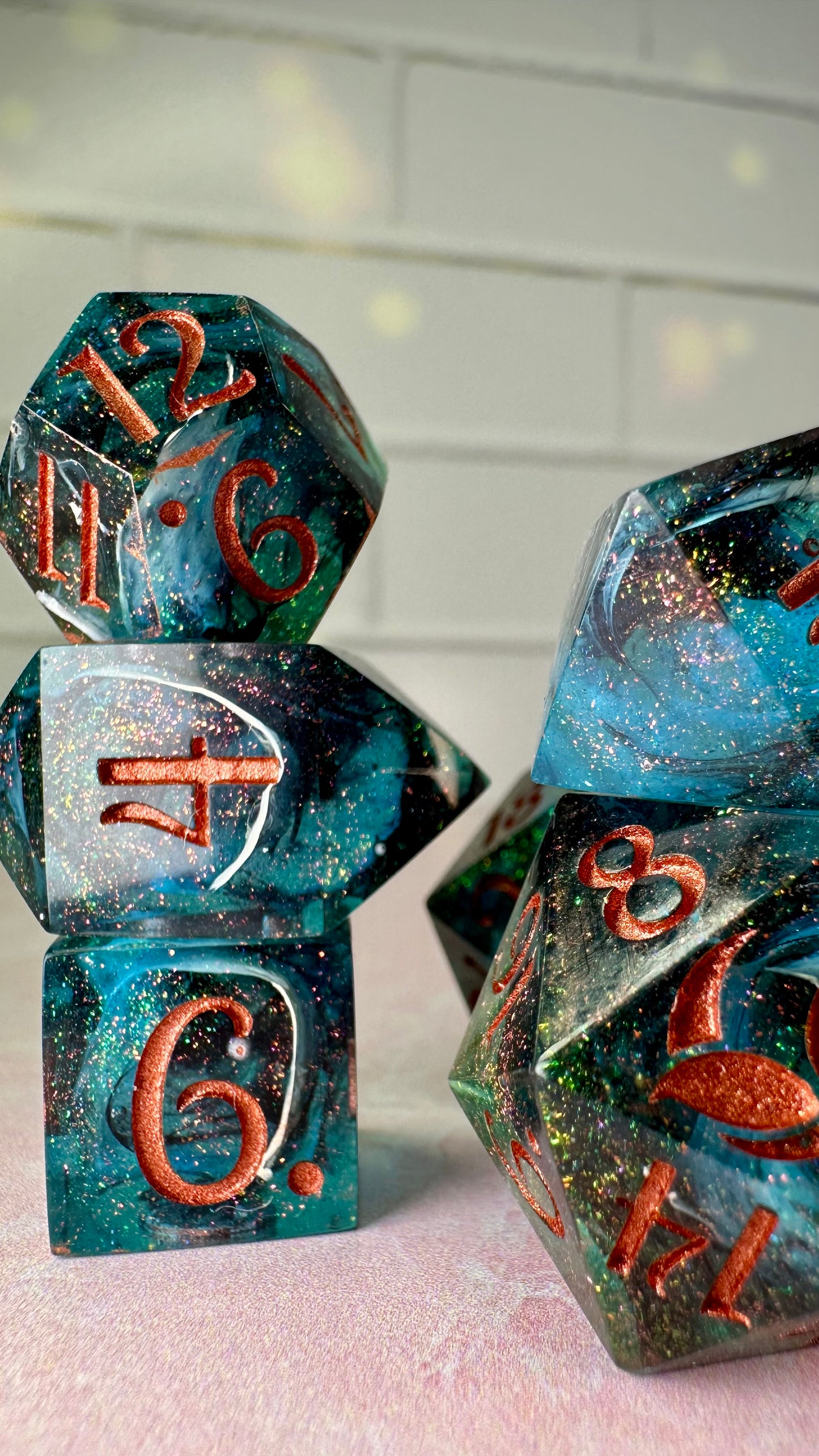 Mated Redux- 8 piece polyhedral dice set